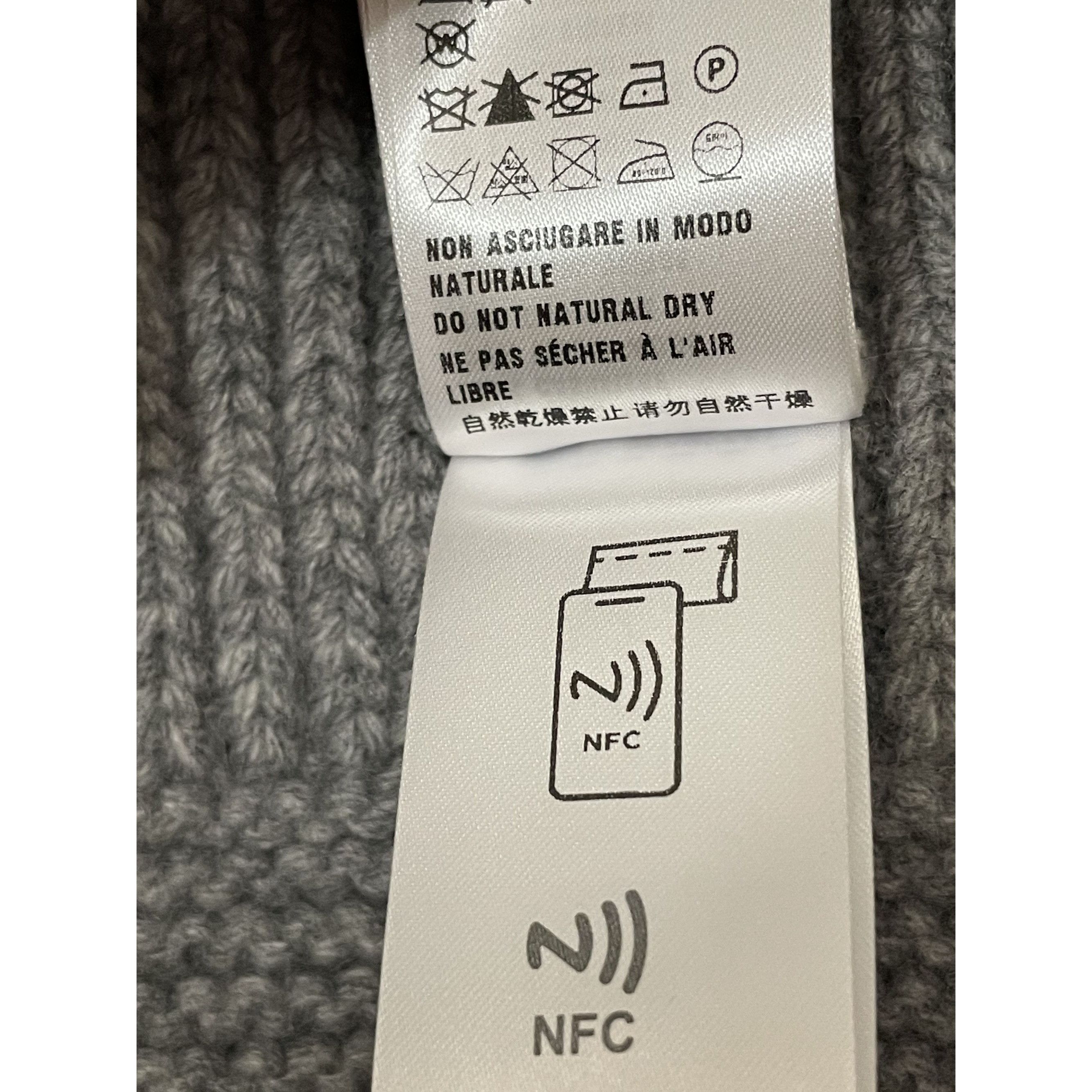 Miu Miu Miu Miu Gray Ribbed Knit Wool & Cashmere Scarf Made In Italy Size ONE SIZE - 4 Thumbnail