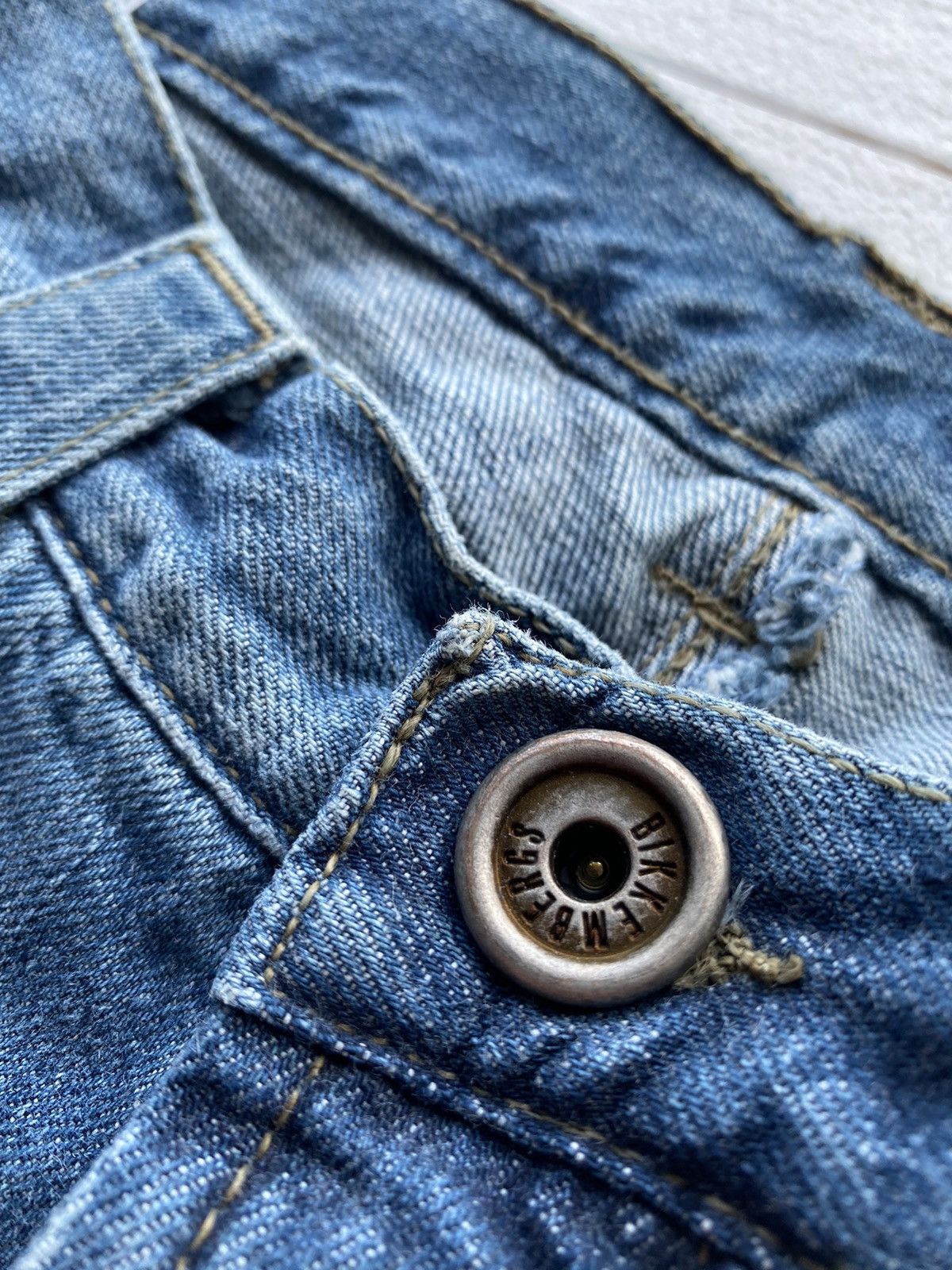 Designer × Dirk Bikkembergs × Vintage 🔥90s Dirk Bikkembergs Flare Bottom Blue Womens Jeans Bell Size 29" - 5 Thumbnail