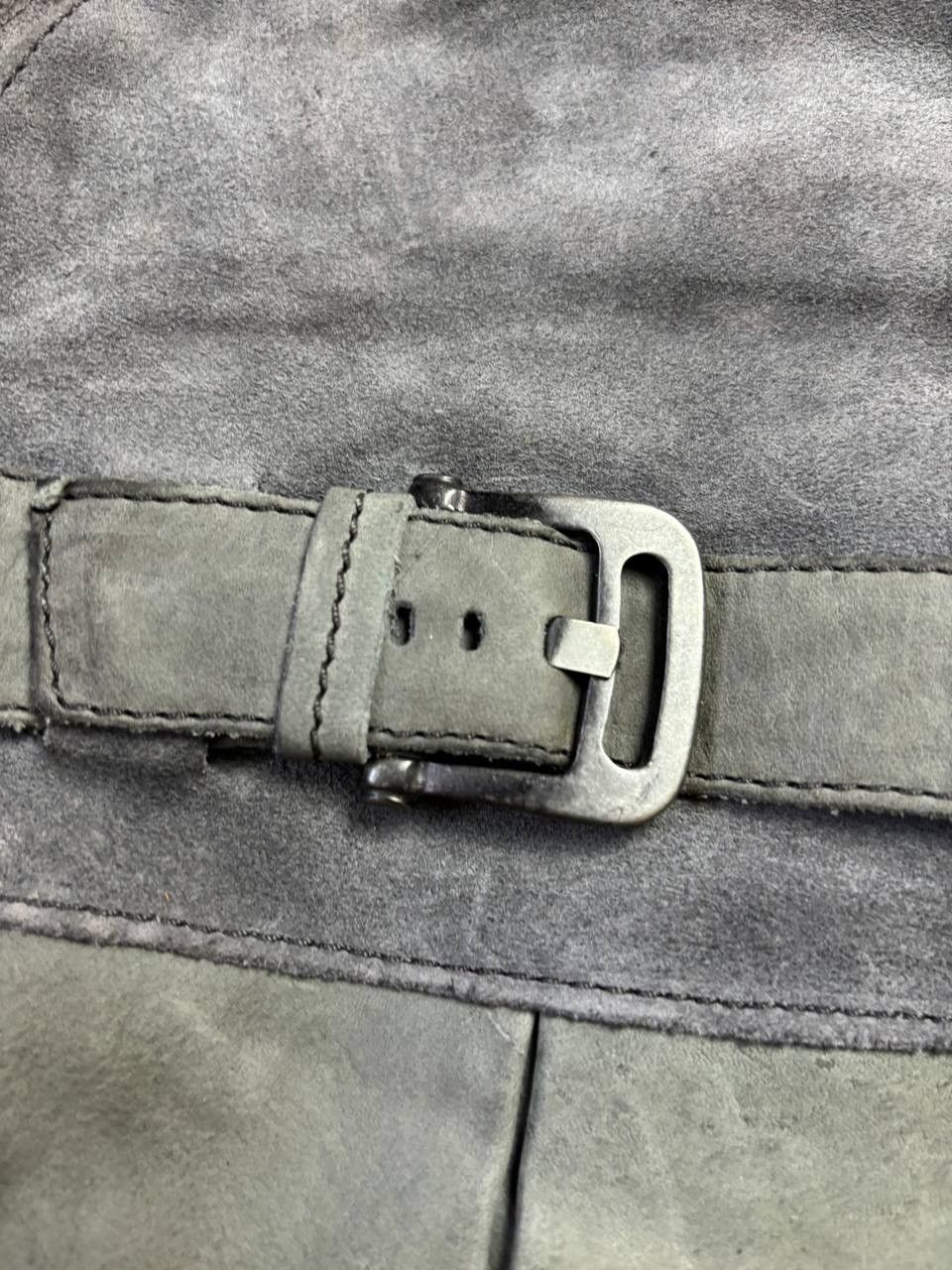 If Six Was Nine × Japanese Brand × Vintage Vintage Y2K Washed Buckle Block Heel Leather Poell Style Bot Size US 8 / EU 41 - 4 Thumbnail