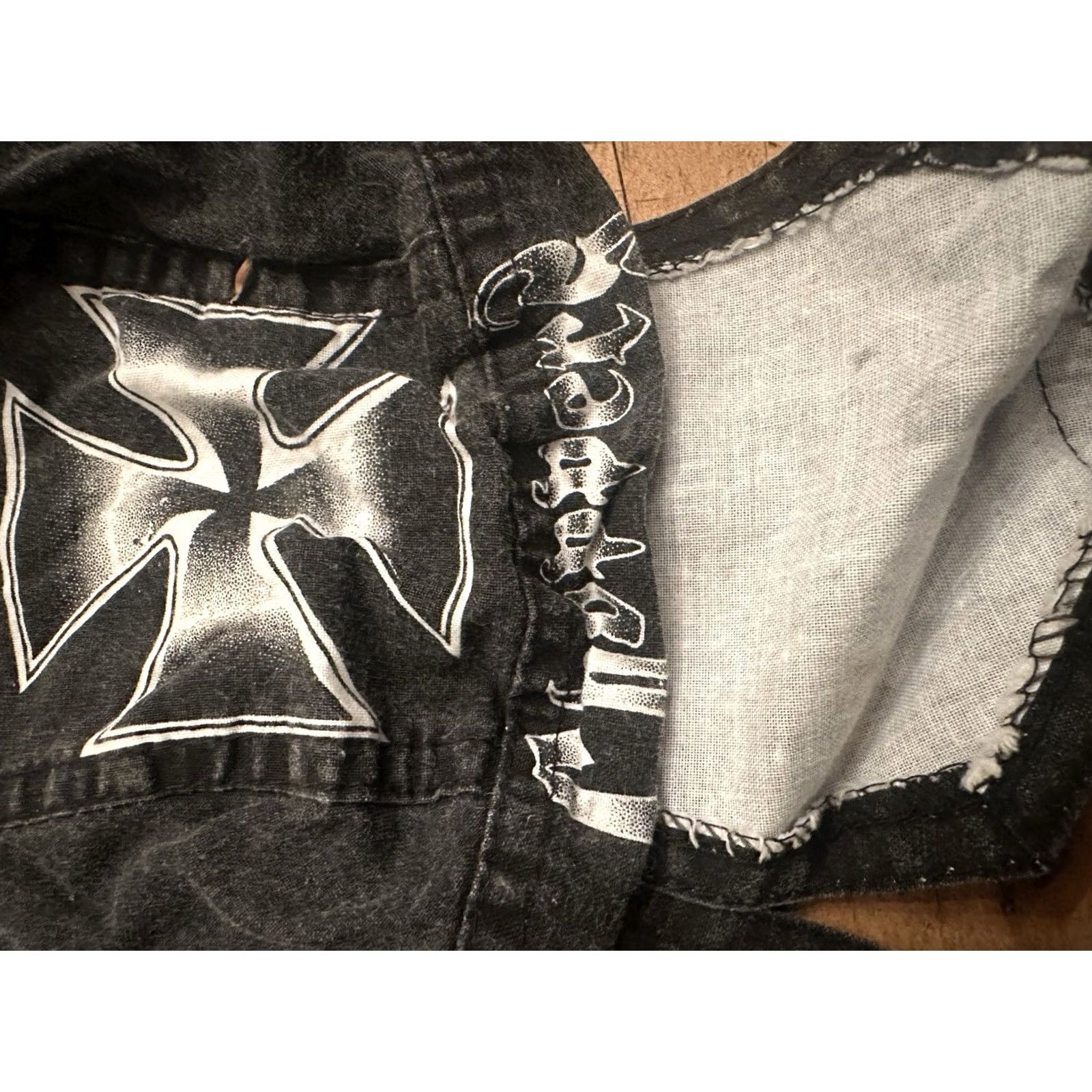 Vintage VINTAGE Choppers Skull Cap Motorcycle Biker Doo Rag Head Wrap Bandana Black Mens One Size Size ONE SIZE - 3 Thumbnail