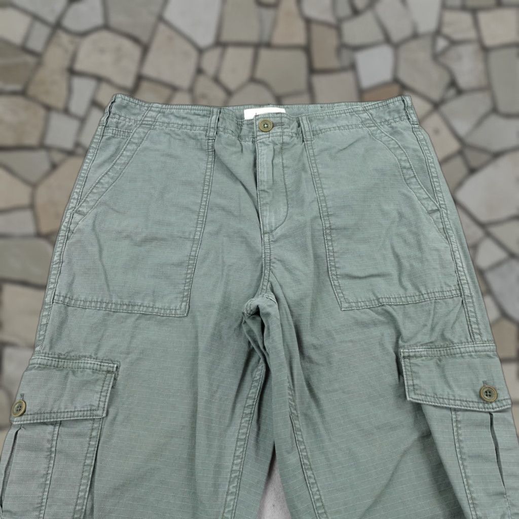 Anthropologie Anthropologie Pants Womens 30 Green Cargo Utility Ripstop Straight Cropped Boho Size 30" / US 8 / IT 44 - 1 Thumbnail