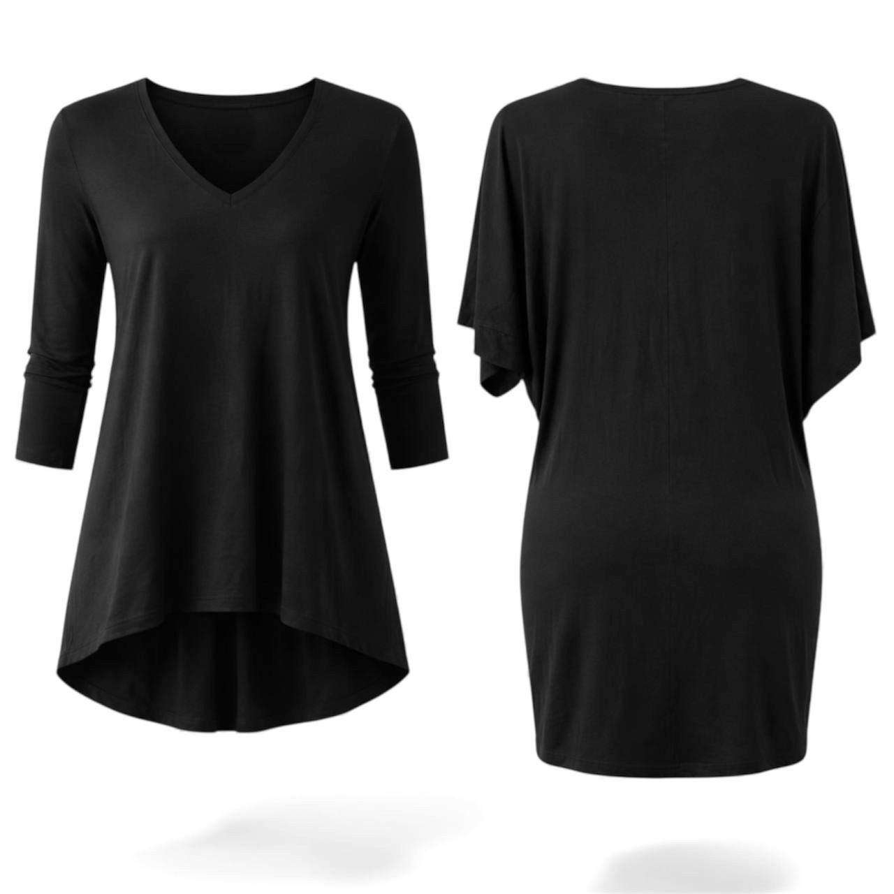 ME+EM ME+EM BLACK COTTON JAPANESE TUNIC LONG SLEEVE SUZE M Size M / US 6-8 / IT 42-44 - 3 Thumbnail