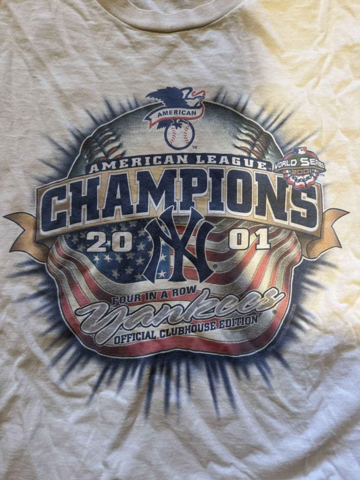 Vintage vintage 2001 yankees champions tee Size US XL / EU 56 / 4 - 2 Thumbnail