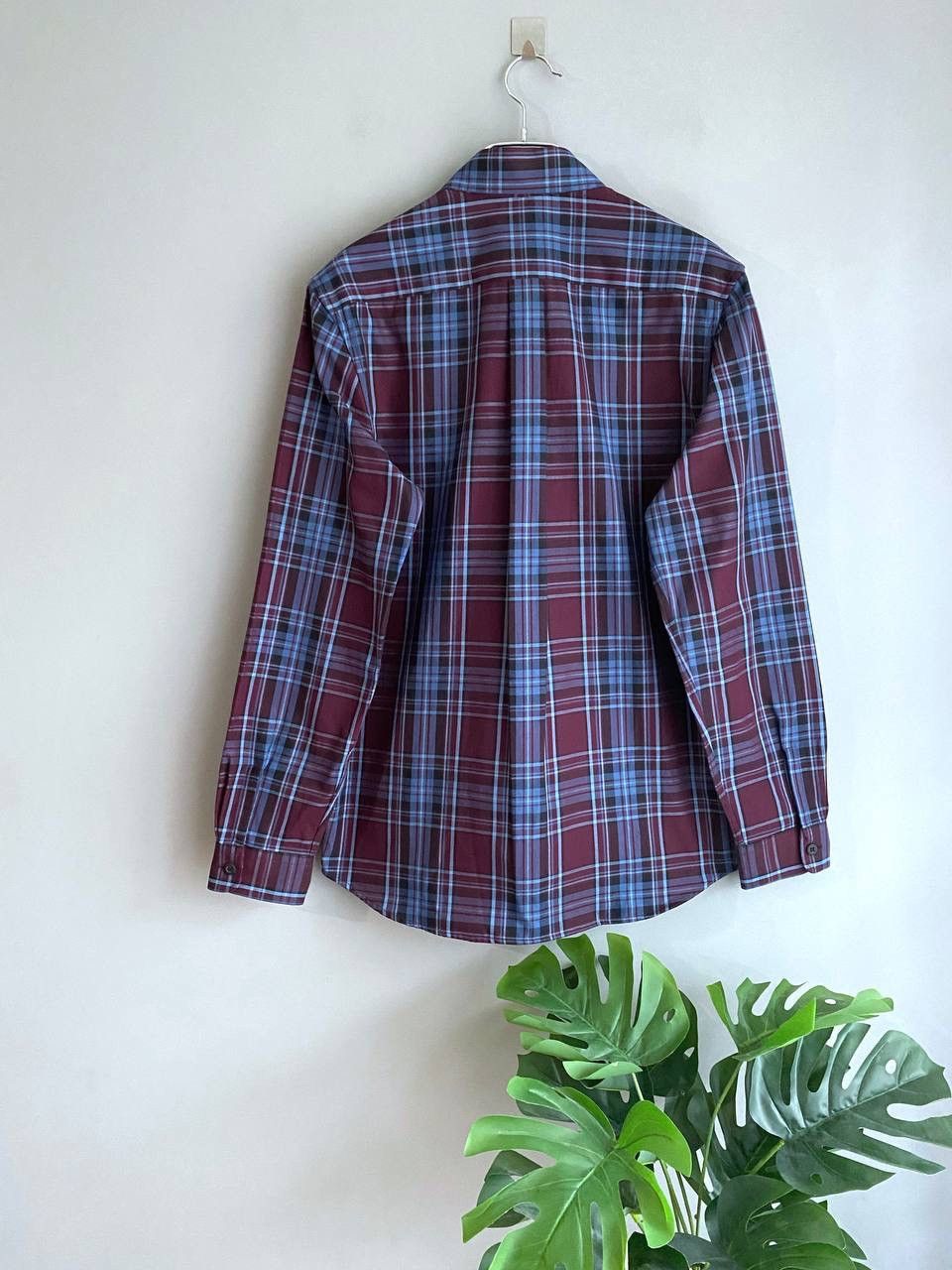 Fred Perry Fred Perry Men's Burgundy/Blue Tartan Winter Shirt, Size S Size US S / EU 44-46 / 1 - 10 Thumbnail