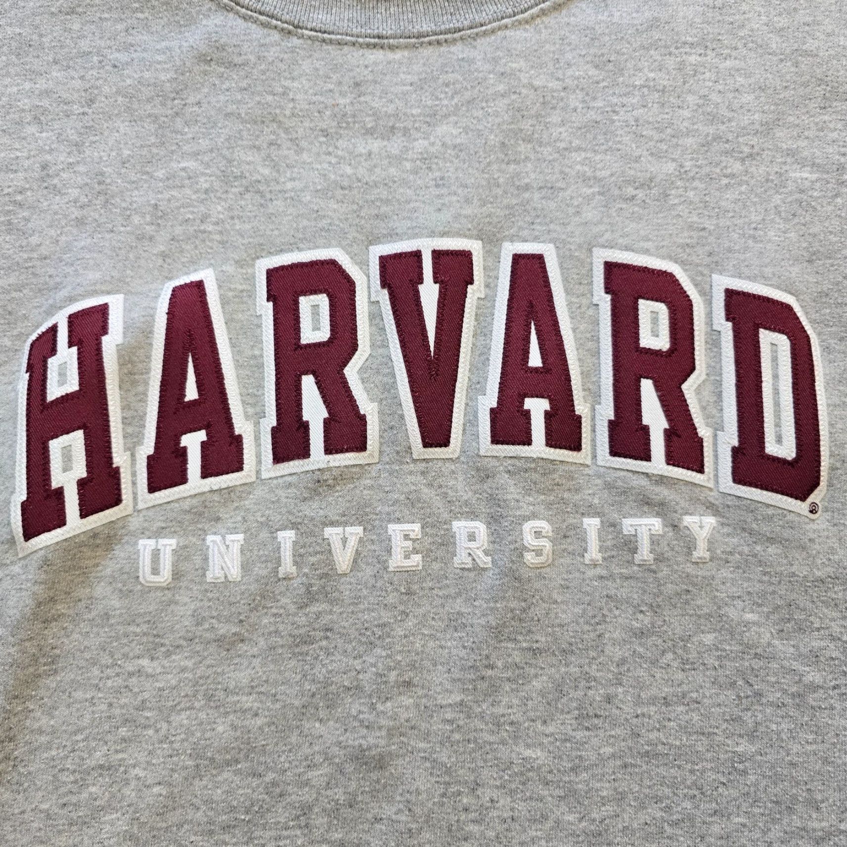 Champion Harvard University Sweatshirt Mens Large Gray Champion Crew Neck Long Sleeve Pullover Heavyweight College University Men Regular Knit Cotton Size US L / EU 52-54 / 3 - 3 Thumbnail