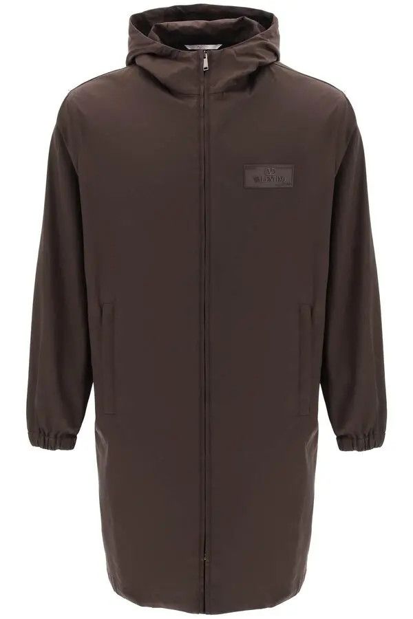 Valentino o1y0525 Logo Overcoat in Dark Brown Size US M / EU 48-50 / 2 - 1 Thumbnail