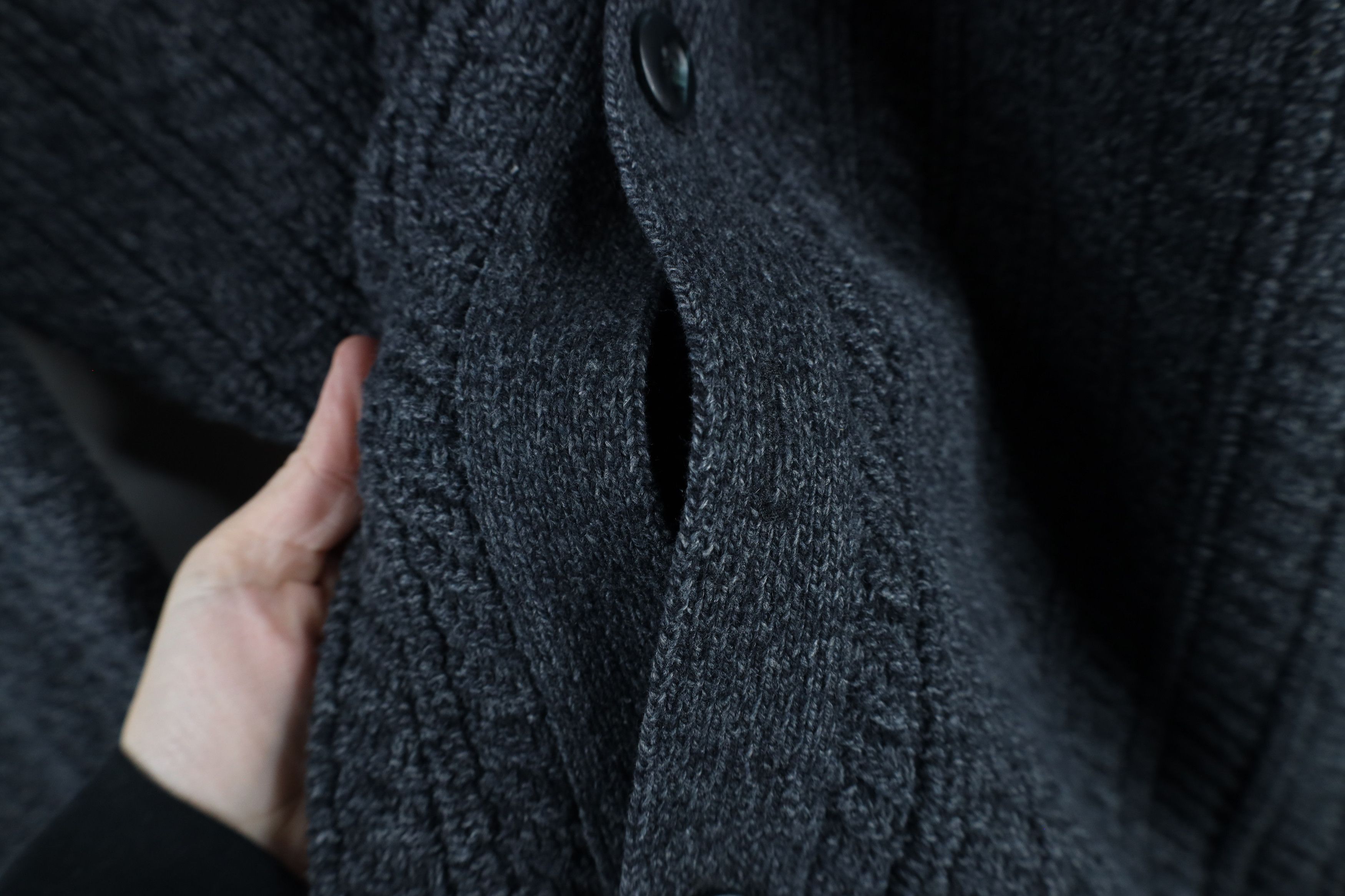 Vintage Vintage 90s Streetwear Textured Knit Cardigan Sweater USA Size US L / EU 52-54 / 3 - 4 Thumbnail