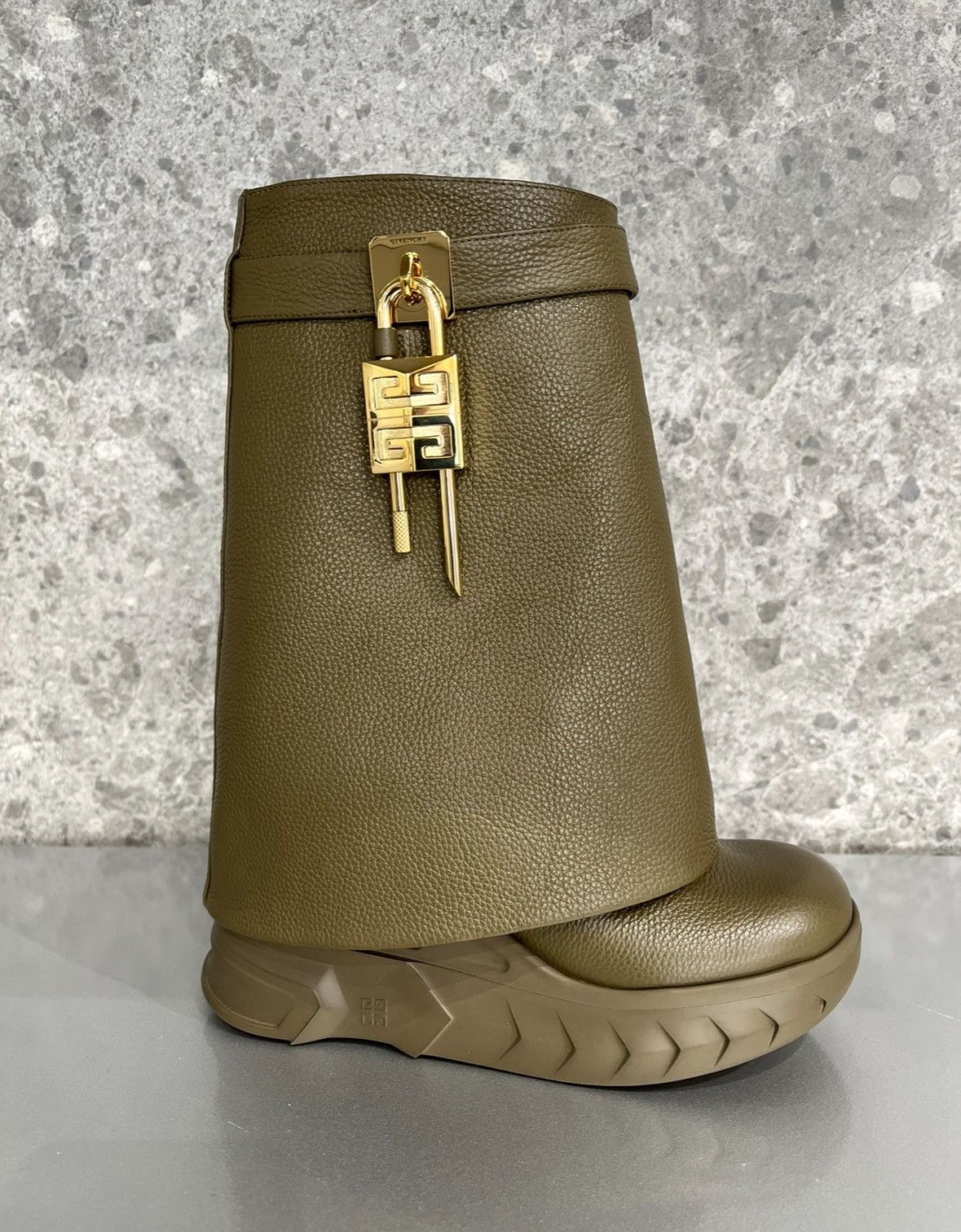 Givenchy o1w1db10325 Shark Lock Boots Biker 120mm in Denim Size US 11 / IT 41 - 5 Thumbnail