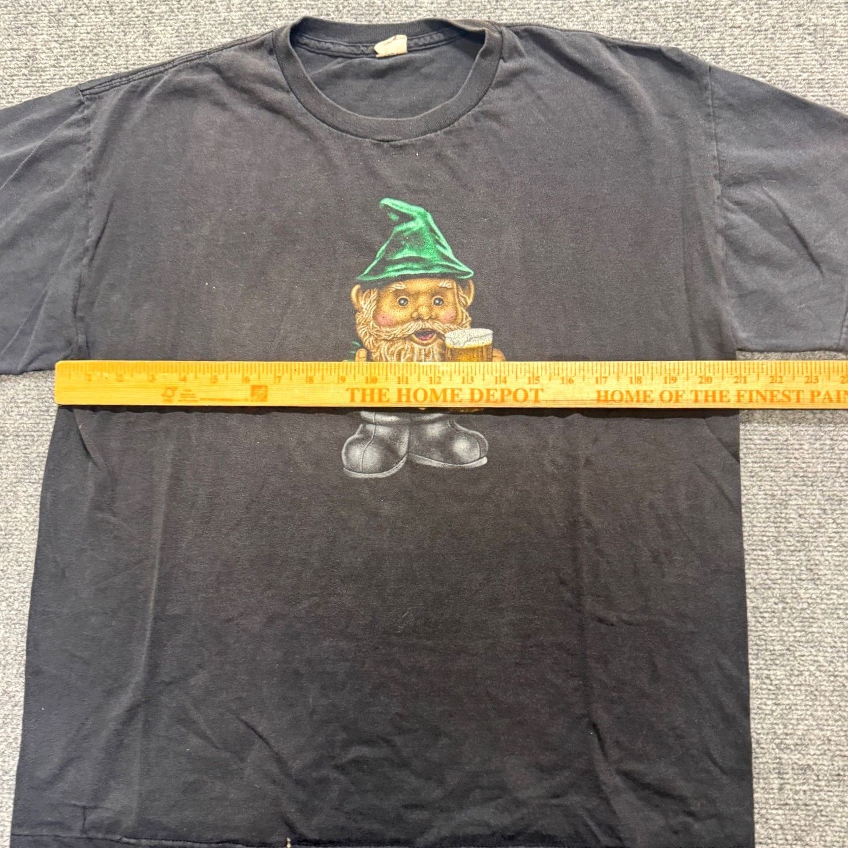 Delta VTG Delta Gnome T-Shirt Mens Medium Black Cotton Meme Distressed Stained Pro Weight Size US M / EU 48-50 / 2 - 5 Thumbnail