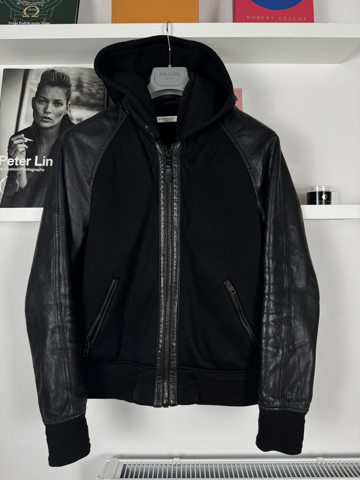 ⭐️ GIVENCHY Riccardo Tisci leather Designer bomber jacket