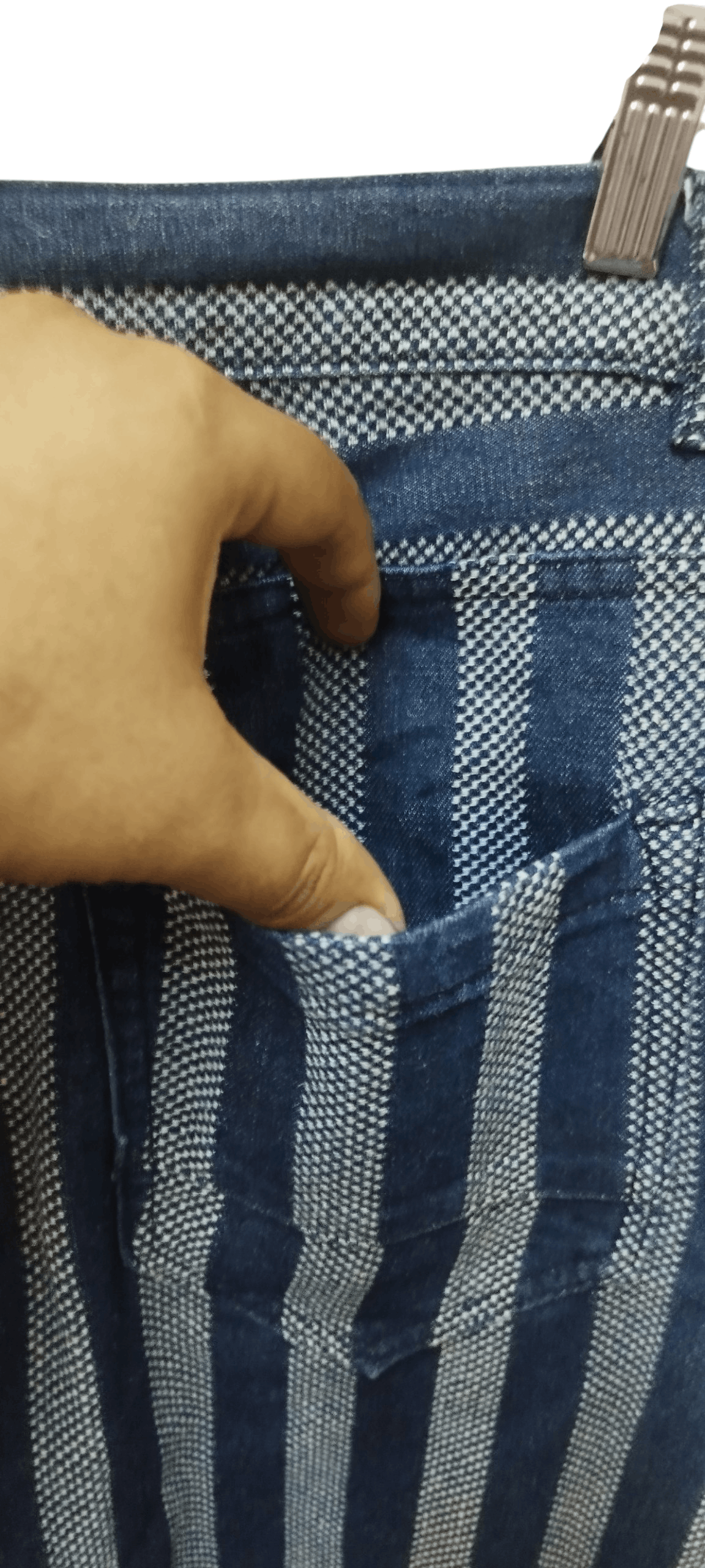 Japanese Brand Kapital Sashiko Stripes Denim Pant The Rinsingrun Blue Size US 39 - 6 Thumbnail