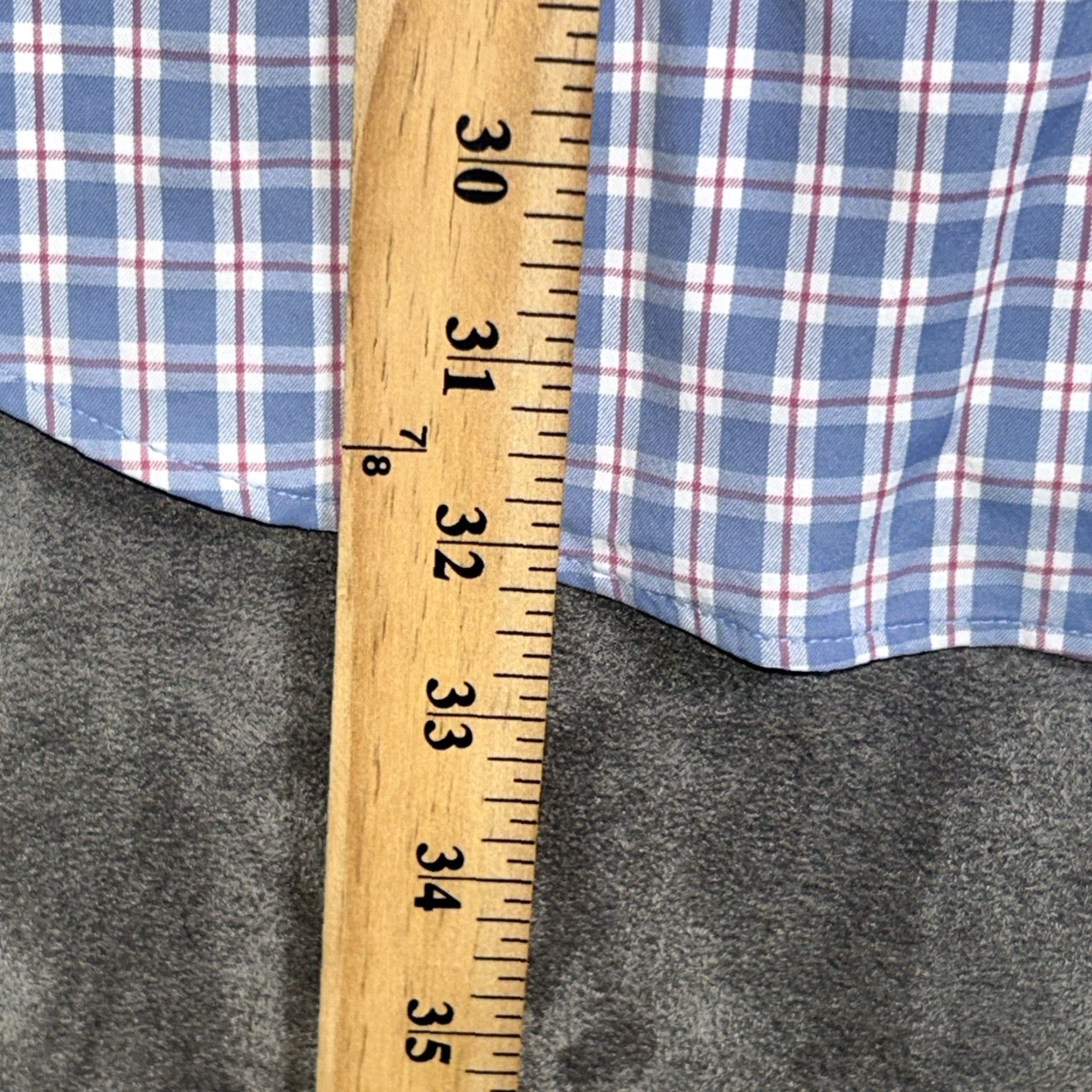 Peter Millar Peter Millar Button-Up Long Sleeve Shirt Check Blue 2XL Nylon Spandex Mens Casual Classic Preppy Shirt Size US XXL / EU 58 / 5 - 4 Thumbnail
