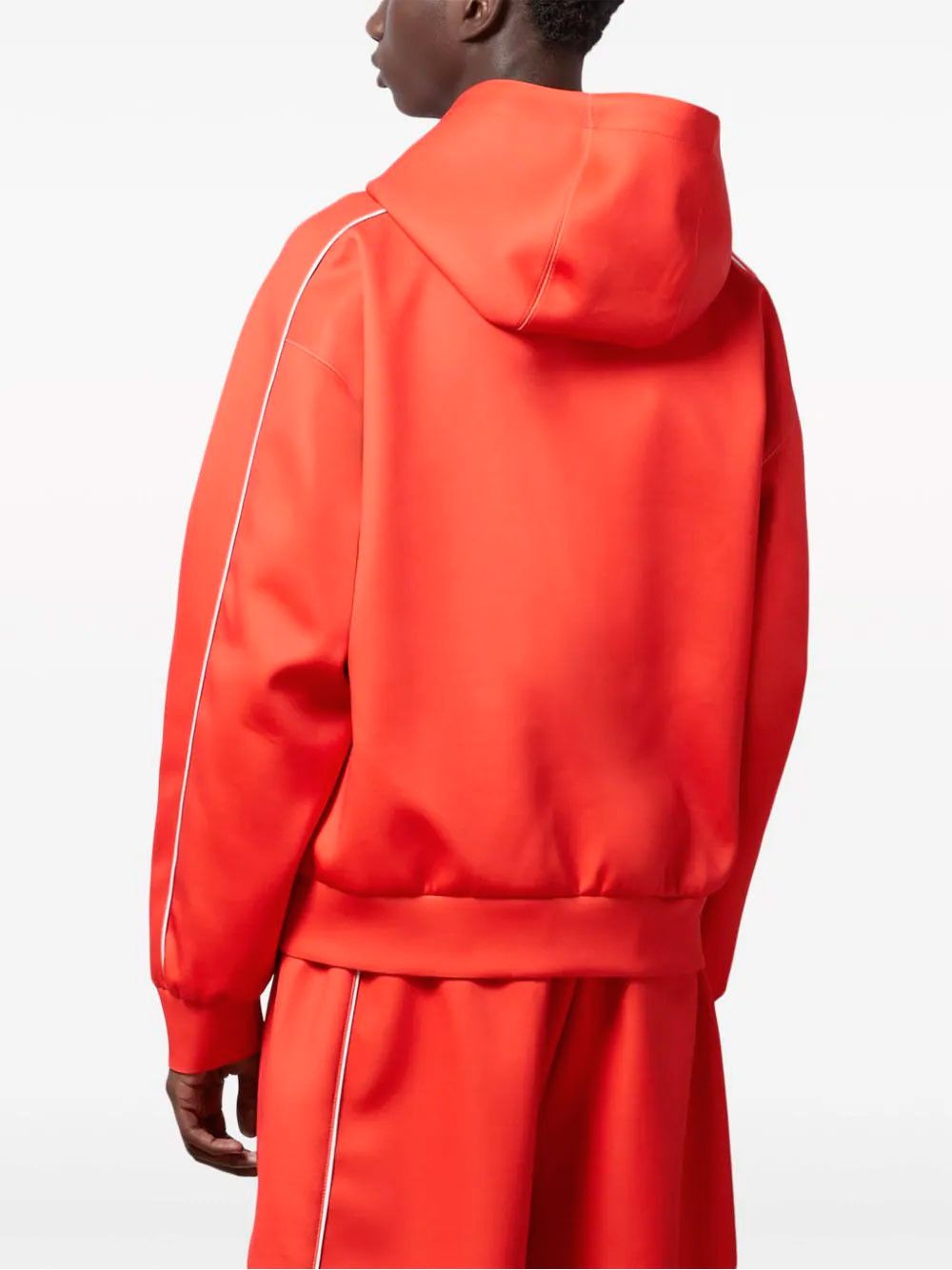Gucci S - Gucci Neoprene Hooded Sweatshirt Red Coral Hoodie Logo Size US S / EU 44-46 / 1 - 3 Thumbnail