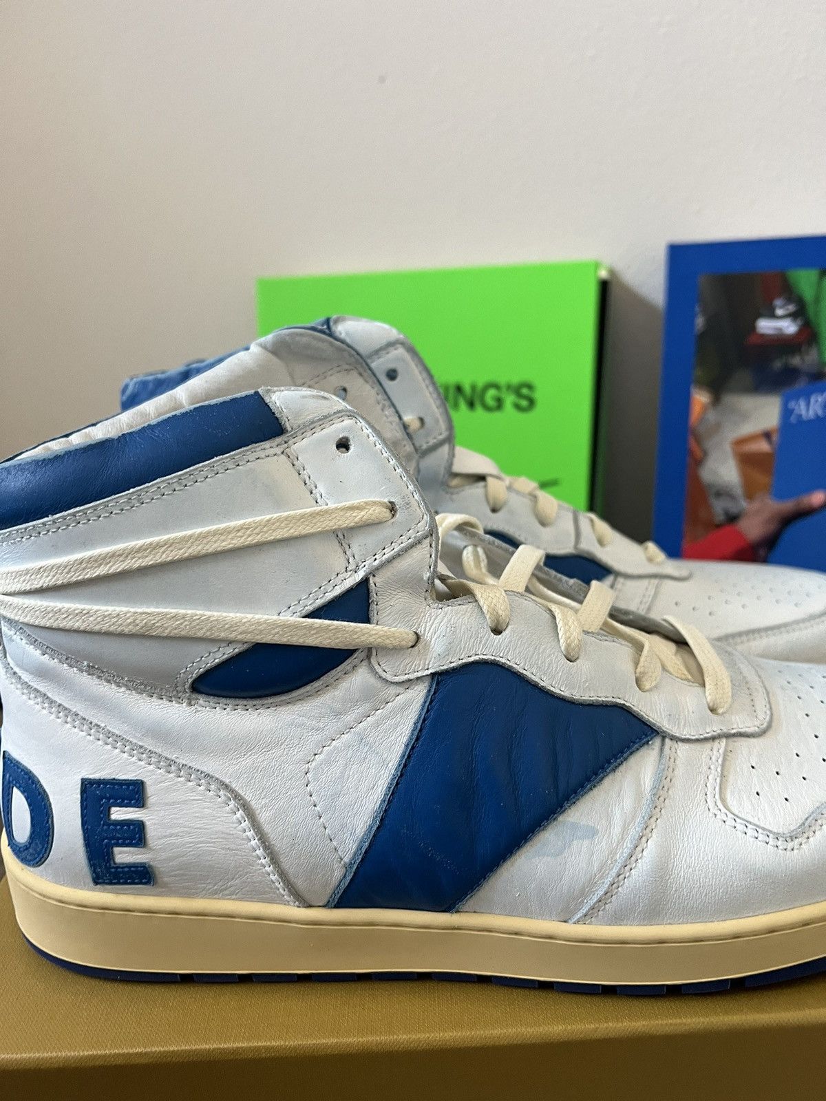 Rhude Rhude Rhecess Hi Sneakers Size US 12 / EU 45 - 9 Thumbnail