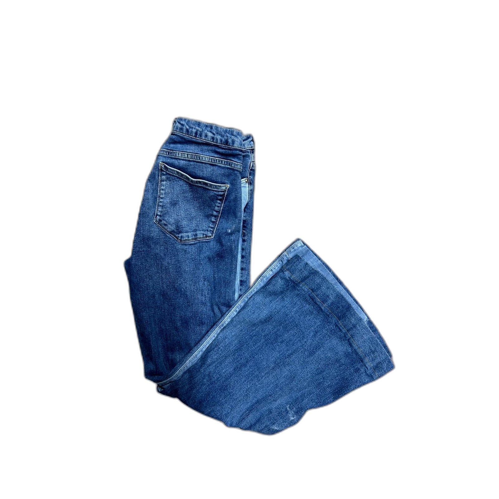 Free People Free People Flare Denim Jeans Retro Colorblock Bootcut Women Size US 30 / EU 46 - 2 Thumbnail