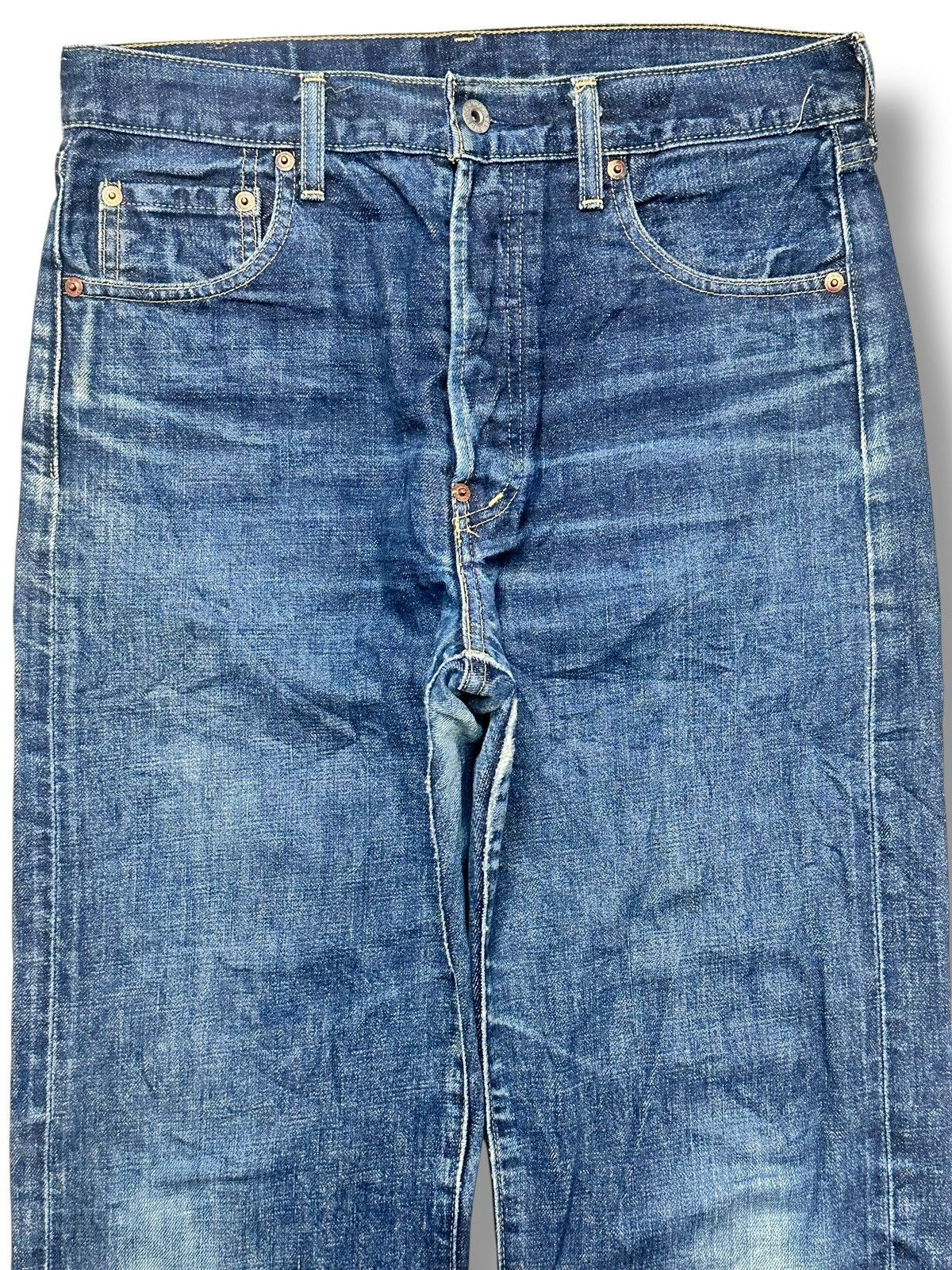 Levi's Vintage Levi’s 702XX Buckleback Selvedge Japan Jeans Big E Size US 31 - 2 Thumbnail