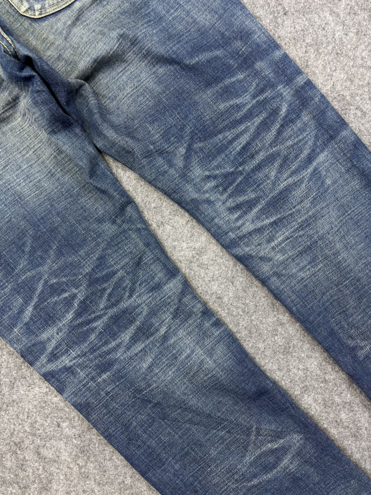 Lee Lee 101 Crazy Fades Yellow Selvedge Denim F788 Size US 35 - 10 Thumbnail