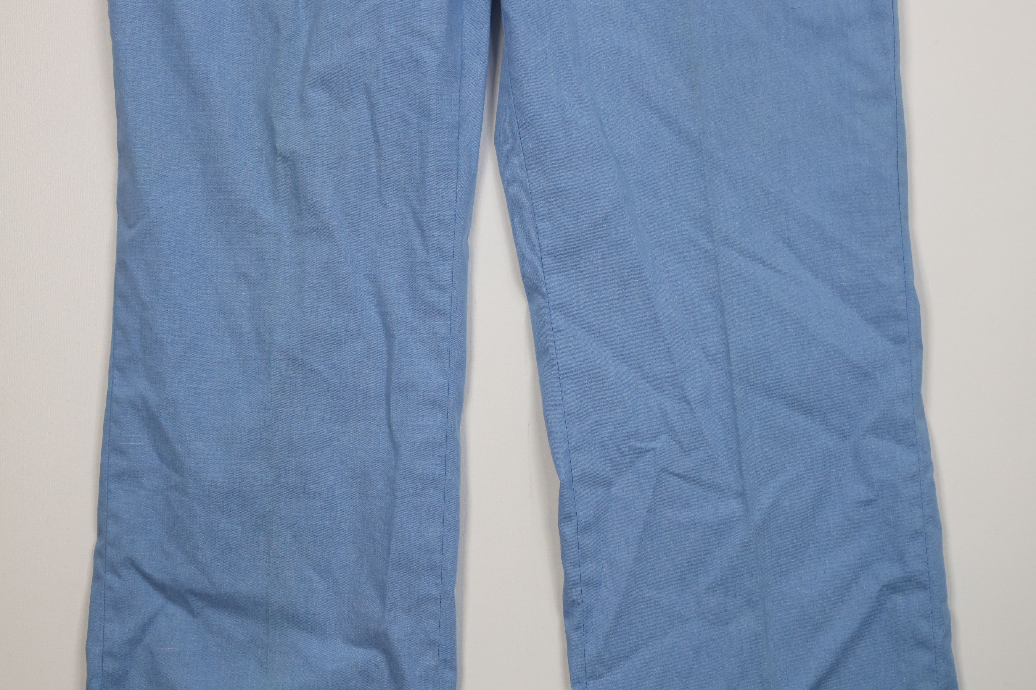 Vintage Vintage 70s Streetwear Chambray Flared Wide Leg Chino Pants Size US 32 / EU 48 - 3 Thumbnail