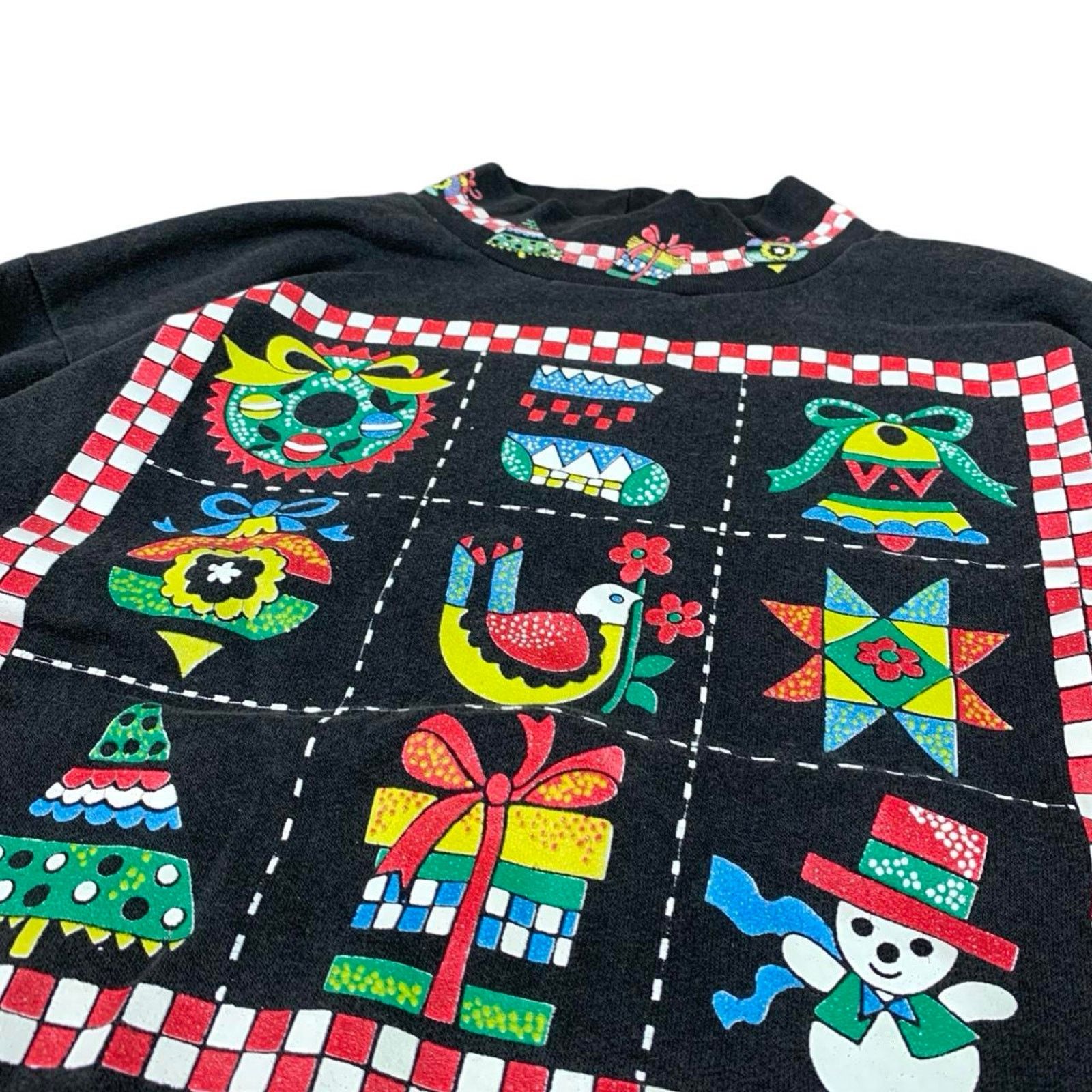Vintage Vintage Coquette Christmas Holiday Mock Neck Sweatshirt Size M / US 6-8 / IT 42-44 - 2 Thumbnail