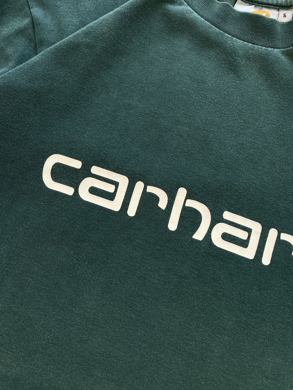 Carhartt × Vintage Vintage Y2K Carhartt Big Centre Logo Shirt 90s Green Size S Size US S / EU 44-46 / 1 - 4 Thumbnail