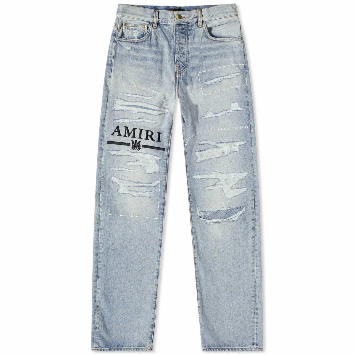 Amiri o1y0525 Logo Denim Pant in Blue Size US 32 / EU 48 - 1 Thumbnail