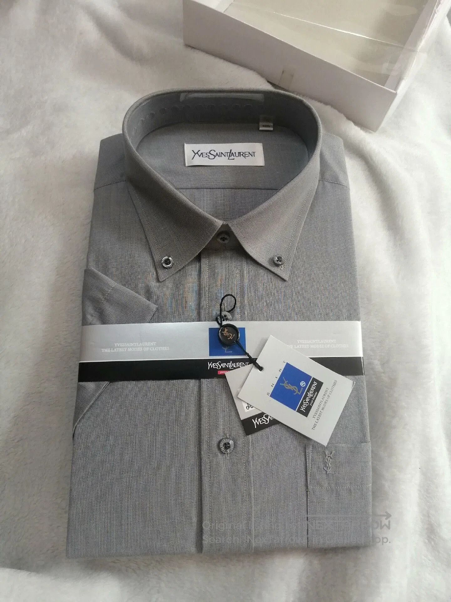 Yves Saint Laurent YSL Short Sleeve Shirt. Size US M / EU 48-50 / 2 - 2 Thumbnail