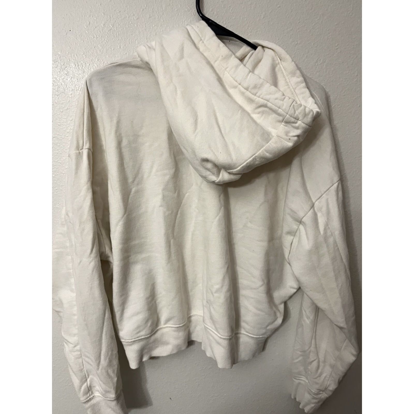 Express Express Women's Hoodie Sweatshirt White Solid Size Large Hooded Pockets Pullover - Womens Hoodie L White Express Brand Activewear Size L / US 10 / IT 46 - 2 Thumbnail