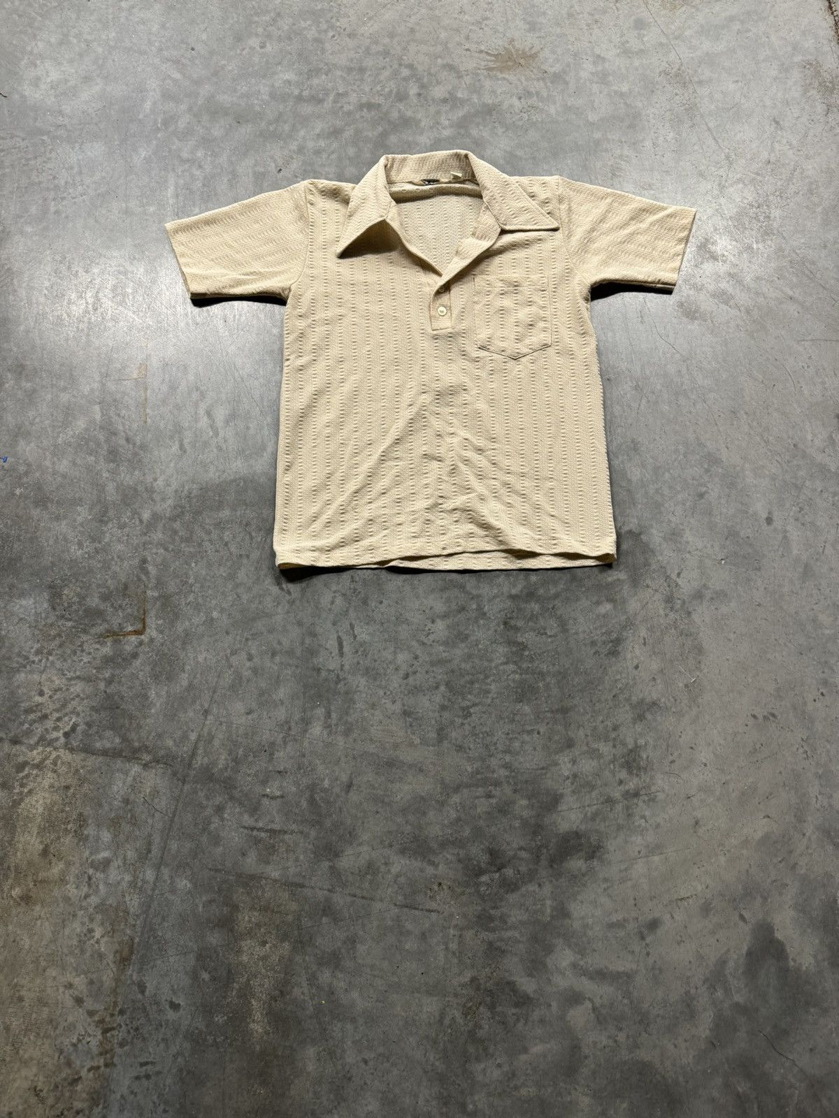 Vintage Vintage 70s Textured Polo Size US L / EU 52-54 / 3 - 1 Thumbnail