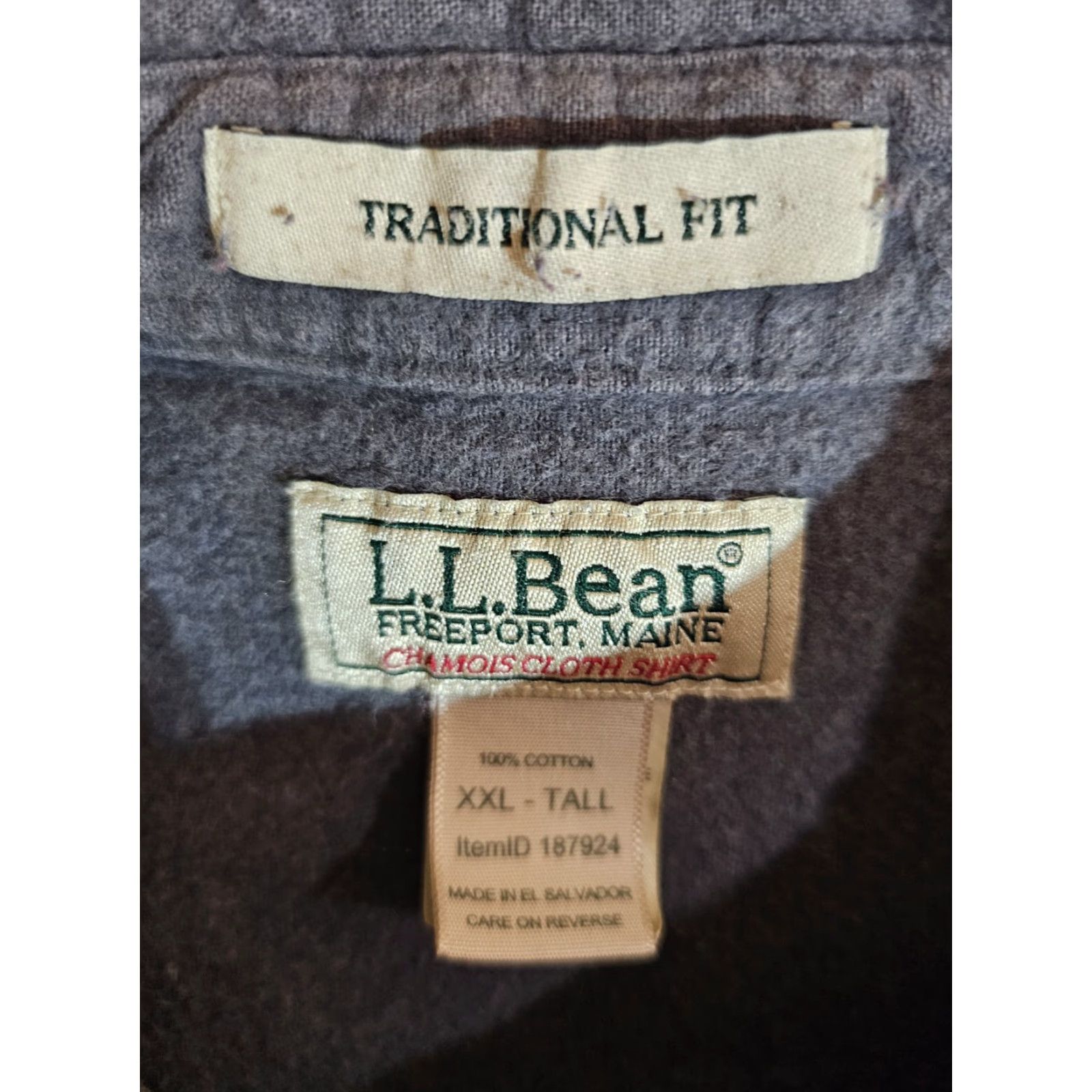 Vintage VINTAGE L.L. BEAN Button-Up Shirt Mens 2XL Tall 100% Cotton Chamois Traditional Fit Long Sleeve Camouflage Gray Flannel Pockets Size US XXL / EU 58 / 5 - 4 Thumbnail