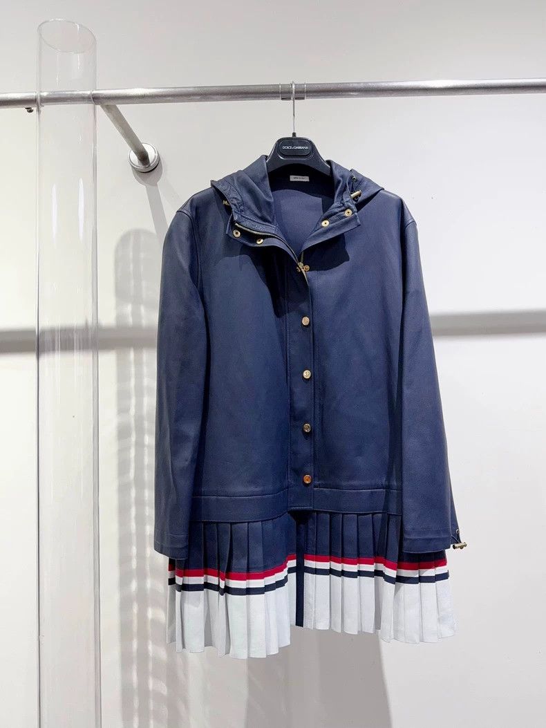 Thom Browne Thom Browne Leather jacket 2503-Nextarrow Size XS / US 0-2 / IT 36-38 - 1 Thumbnail