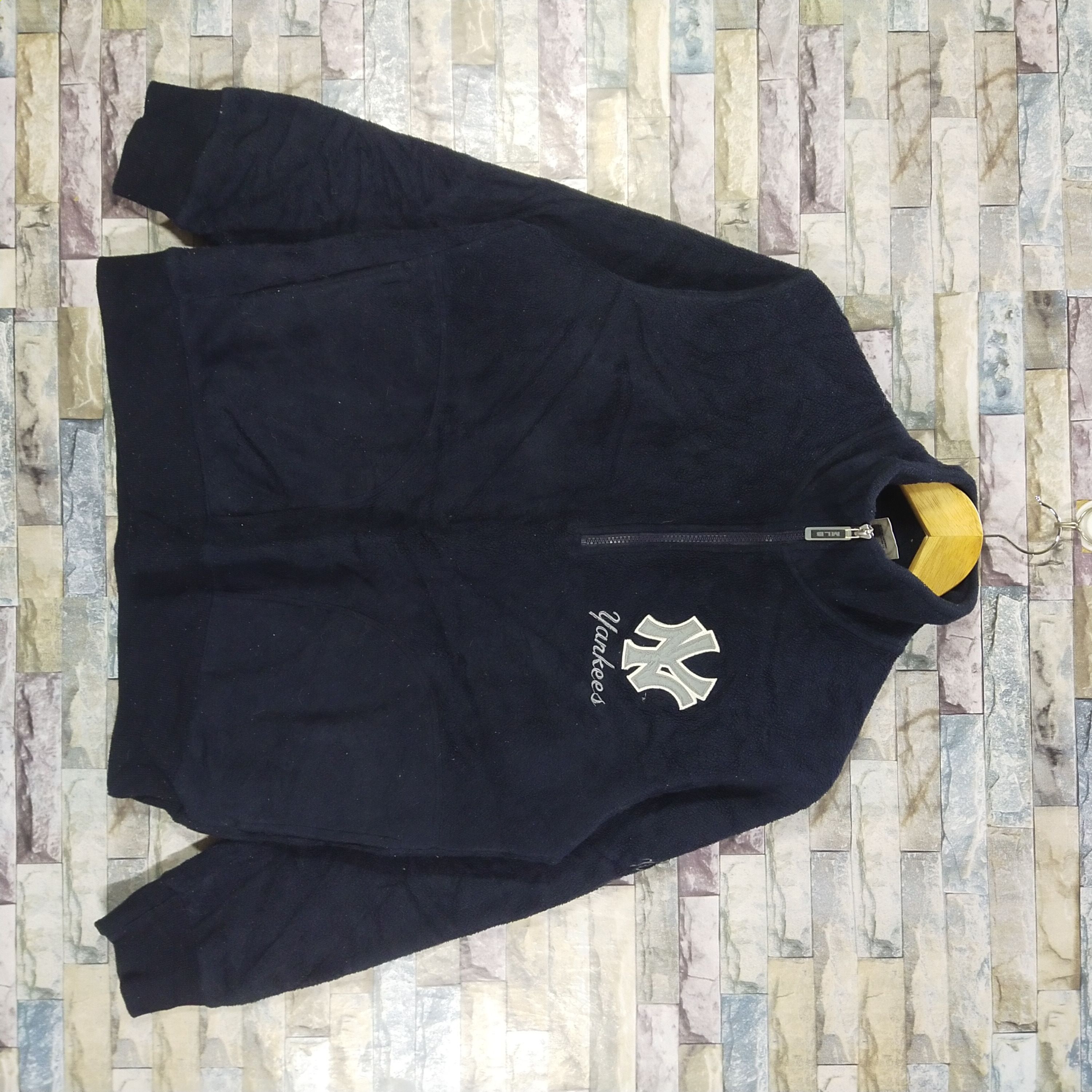 MLB NY Yankees Embroidery Logo Quarter Zip Fleece Jacket Size US L / EU 52-54 / 3 - 1 Thumbnail