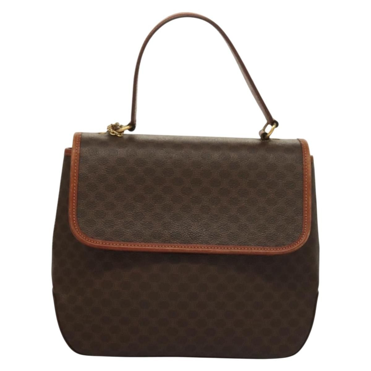 Celine CELINE Macadam Canvas Hand Bag Pvc Leather Brown Gold Size ONE SIZE - 2 Thumbnail