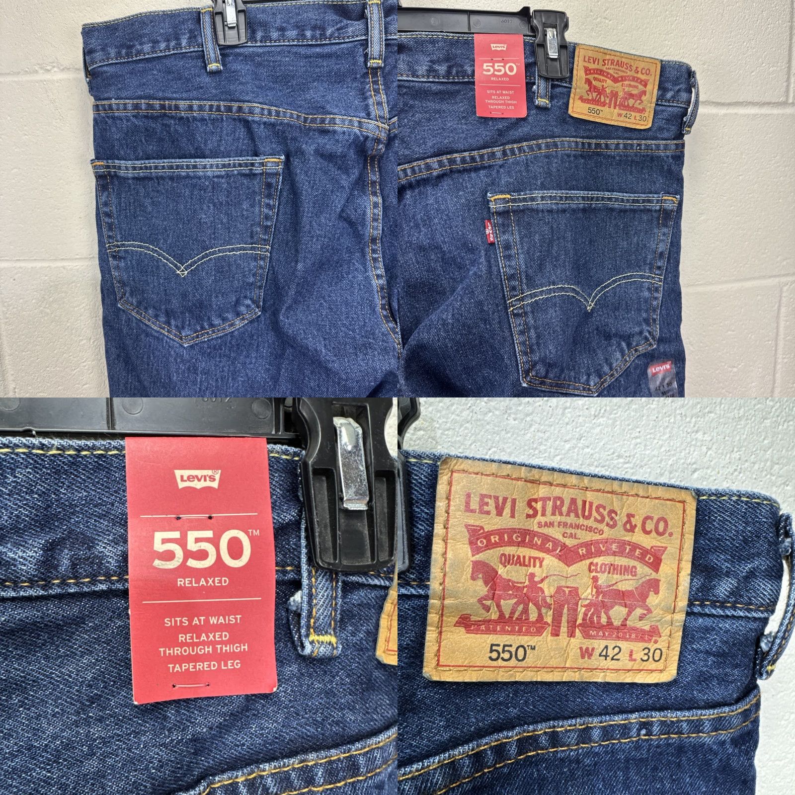 Levi's Levi's 550 Relaxed Fit Blue Jeans Men Size 42x30 Denim Dark Wash 5-Pocket Classic Size US 42 / EU 58 - 8 Thumbnail