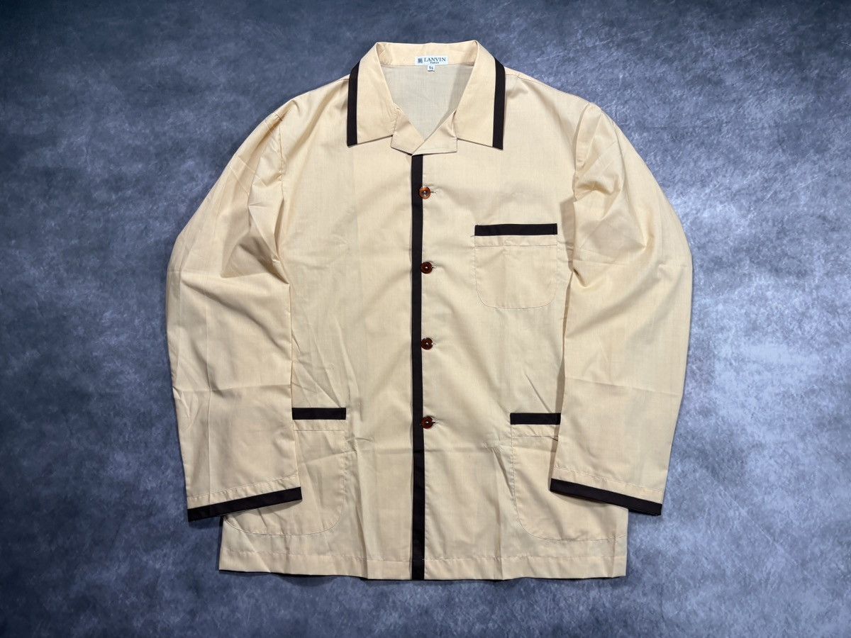 Lanvin Vintage Lanvin Pyjama Shirt Sleep PJs 1960s 1970s Designer Size US L / EU 52-54 / 3 - 12 Thumbnail