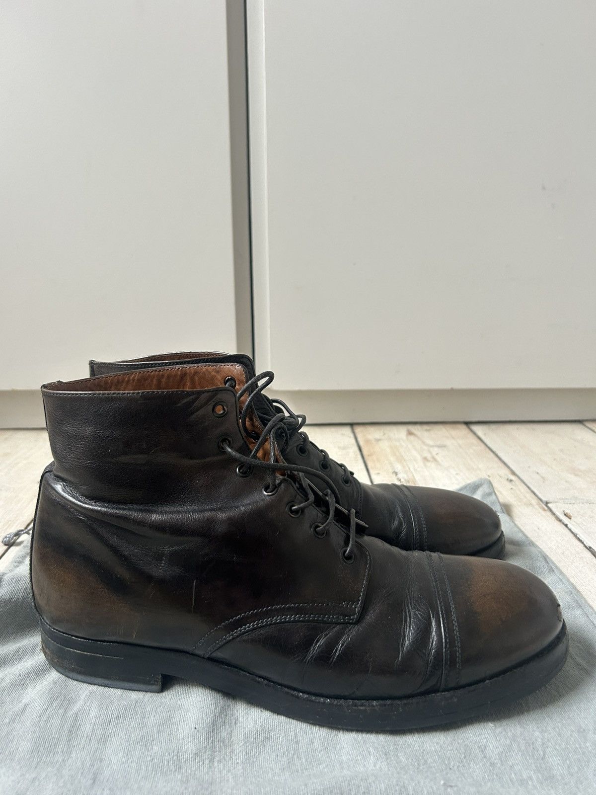 Officine Creative Officene Creative Black Leather Shoes Size US 10 / EU 43 - 2 Thumbnail