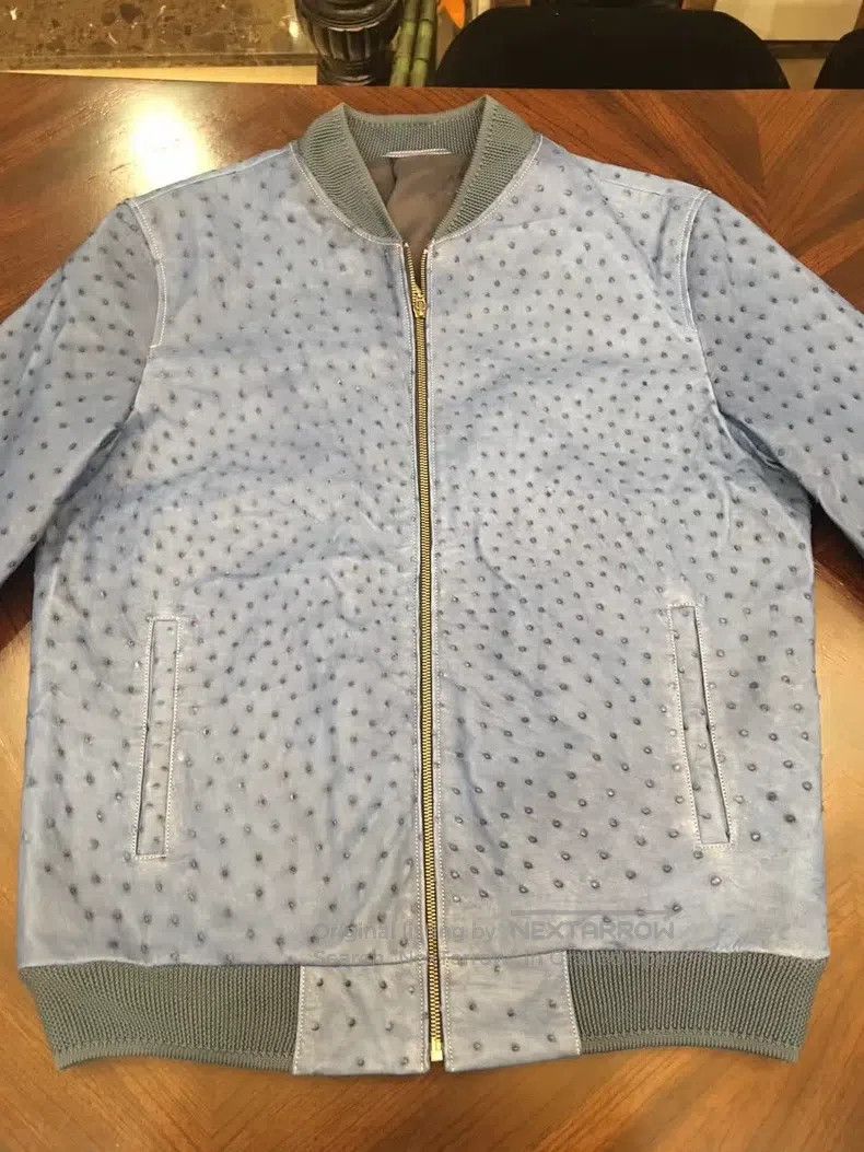 Brioni Brioni Ostrich Leather Jacket Size US M / EU 48-50 / 2 - 1 Thumbnail