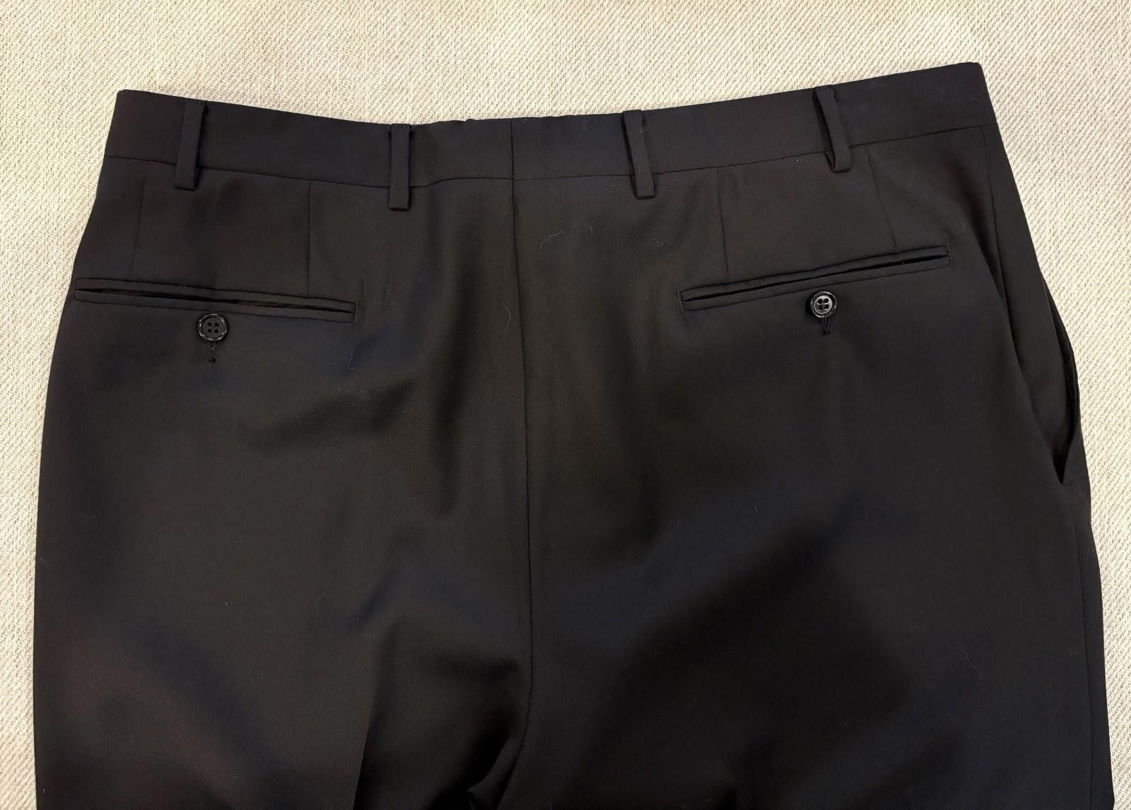 Canali 100% Pure Wool Made in Italy Canali Black Wool Pants 34 Size US 34 / EU 50 - 5 Thumbnail