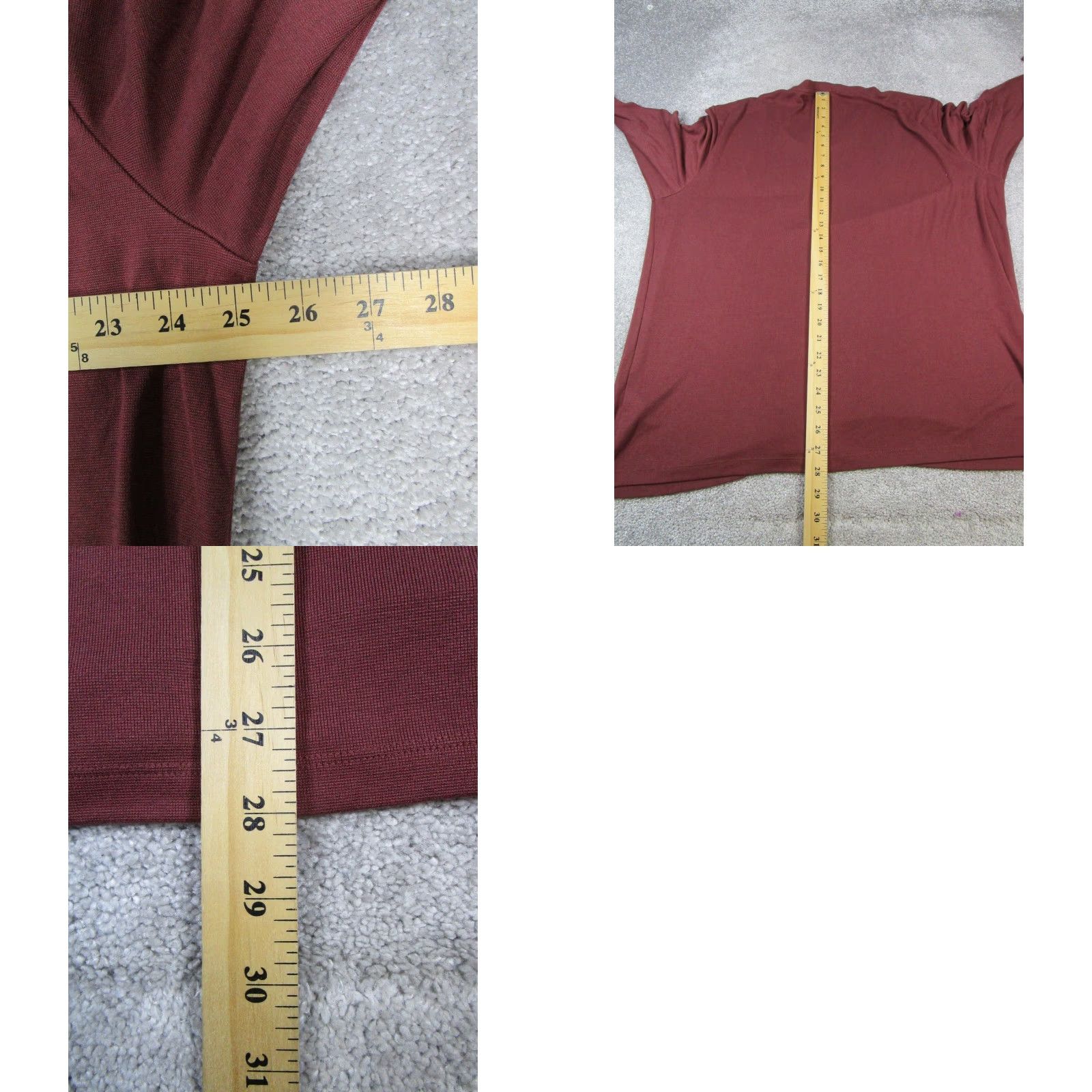 Theory Theory Shirt Womens Xxl Red Knit Longsleeve T-Shirt Solid Round Neck Pullover Modal Knit Sleeves Basic 2XL Red Womens Mens? Size XXL / US 16-18 / IT 52-54 - 8 Thumbnail
