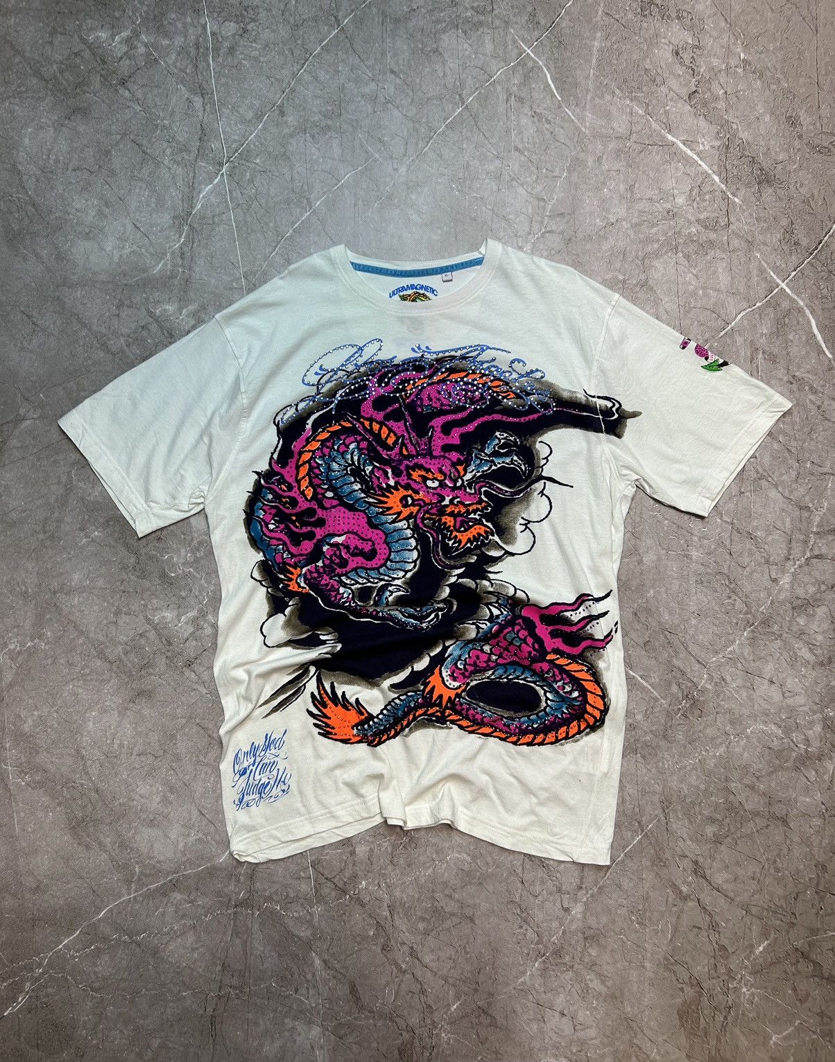 Ed Hardy × Vintage Vintage Ultramagnetic Y 2K Graphic Tee Big Print Ed Hardy Size US XL / EU 56 / 4 - 4 Thumbnail