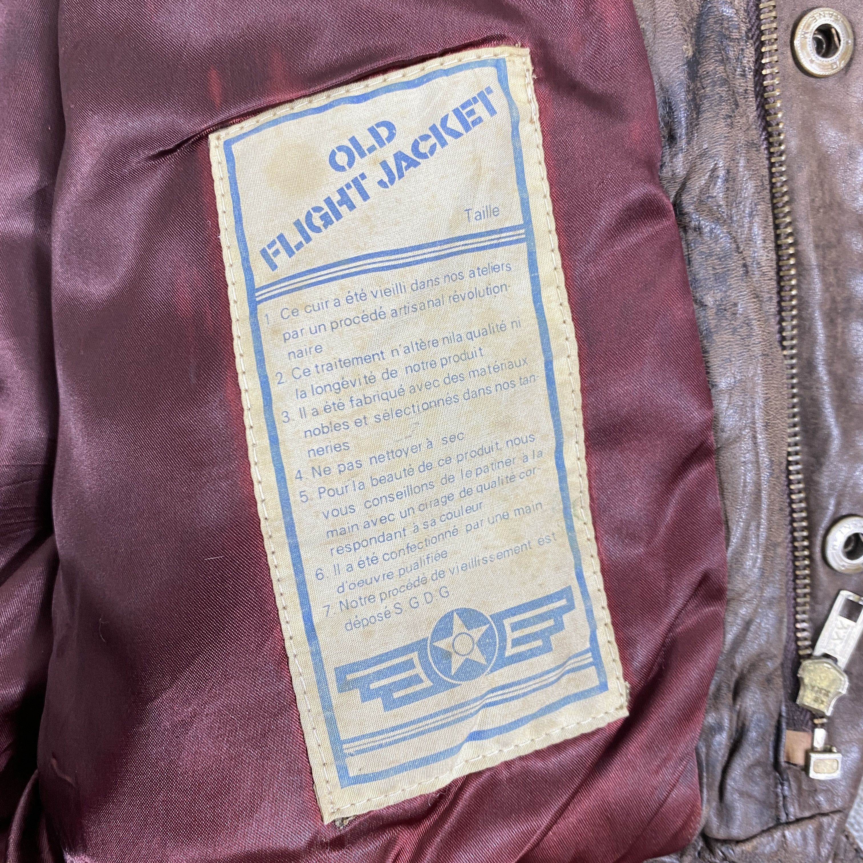 Avirex Vintage Dog Fight Leather Jacket- J423 Size US M / EU 48-50 / 2 - 12 Thumbnail