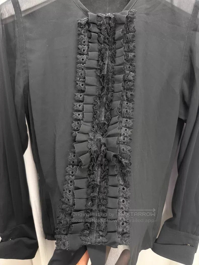 Comme des Garcons Comme des garcons Sheer blouse with ruffle detailing and l Size S / US 4 / IT 40 - 6 Thumbnail