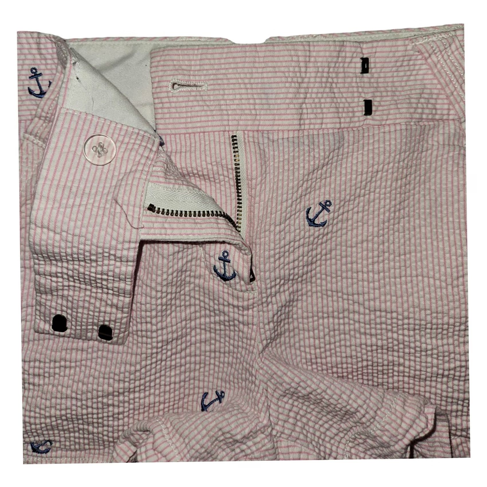J.Crew J.Crew Chino Shorts Women's 2 City Fit Pink Striped Embroidered Anchors AOP Shirt? Size 26" / US 2 / IT 38 - 6 Thumbnail