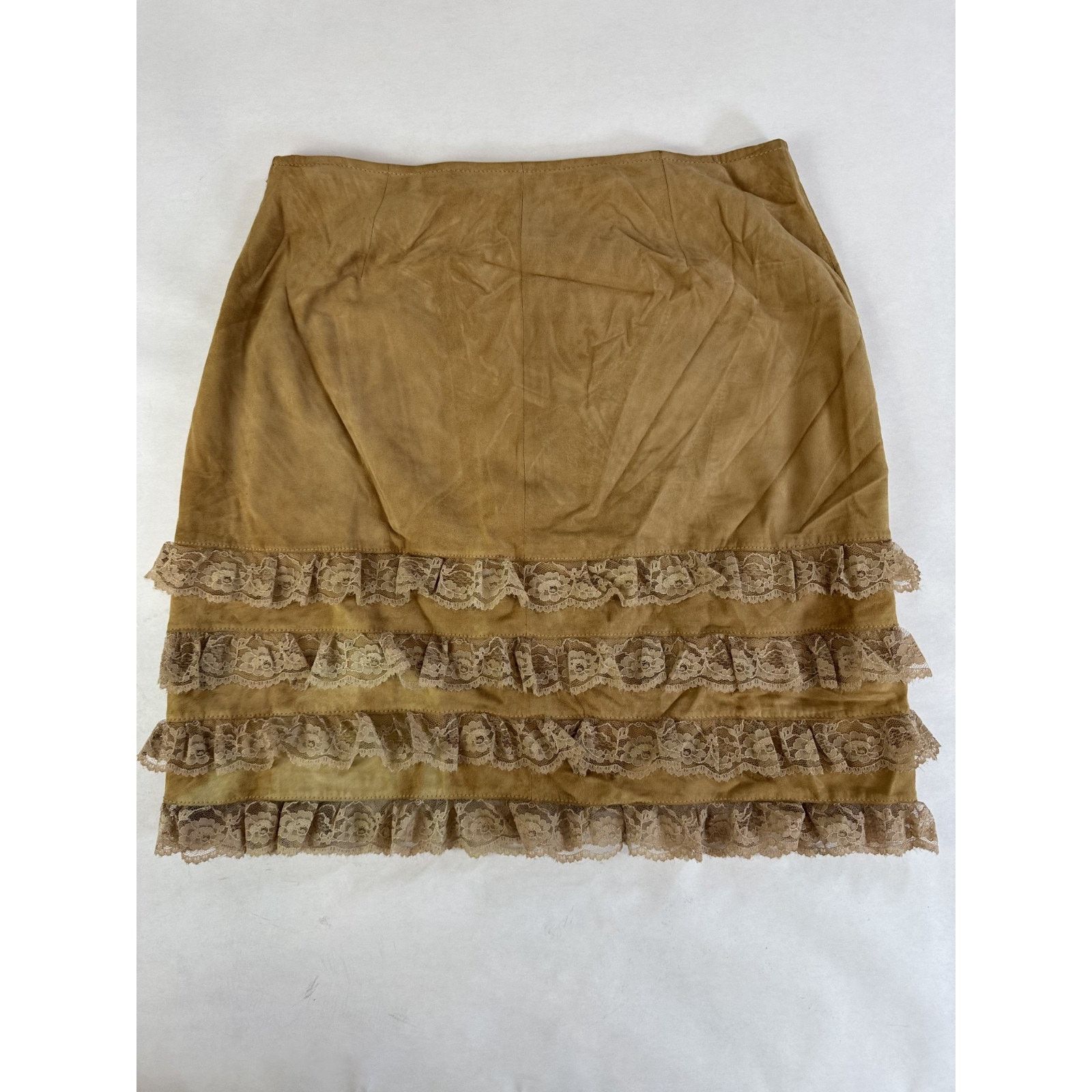 Other 5/48 Genuine Leather Skirt Tier Boho Lace 8 Western Cottage Size 30" / US 8 / IT 44 - 3 Thumbnail