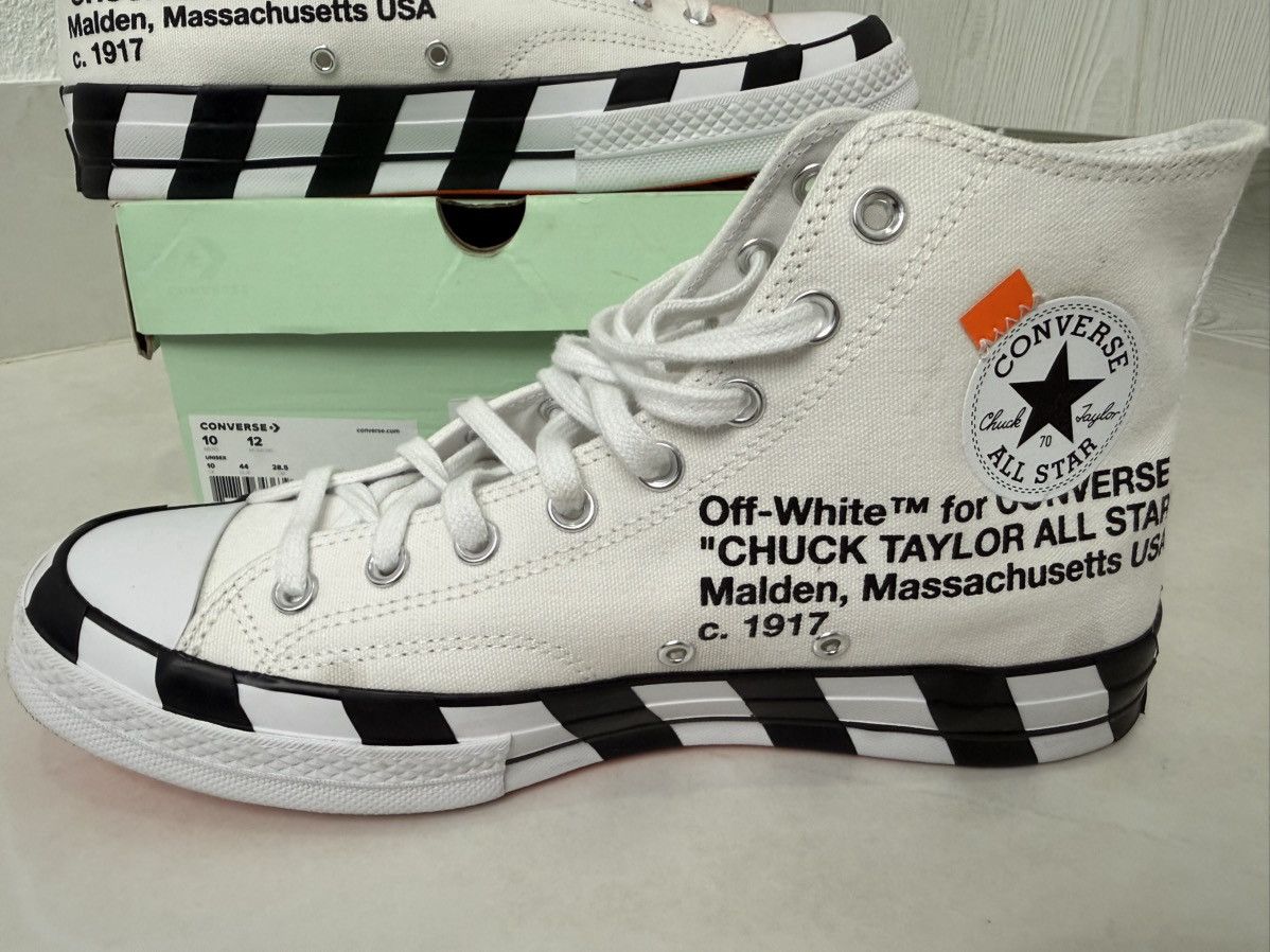 Converse × Off-White Converse Chuck Taylor All Star 70 Hi Off-White Size: US M 10 Size US 10 / EU 43 - 4 Thumbnail