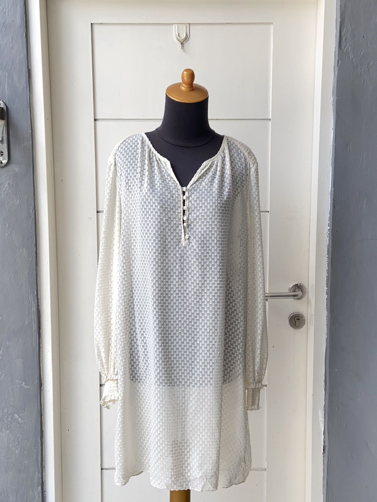 Maje MAJE White Motive Dress Size M / US 6-8 / IT 42-44 - 14 Thumbnail