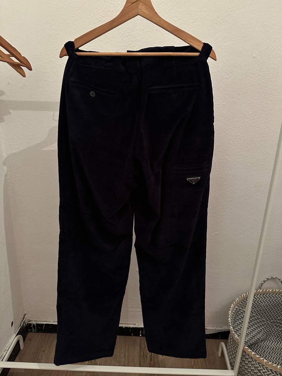 Prada Triangle-logo cotton-corduroy trousers FW2023 Size US 28 / EU 44 - 4 Thumbnail