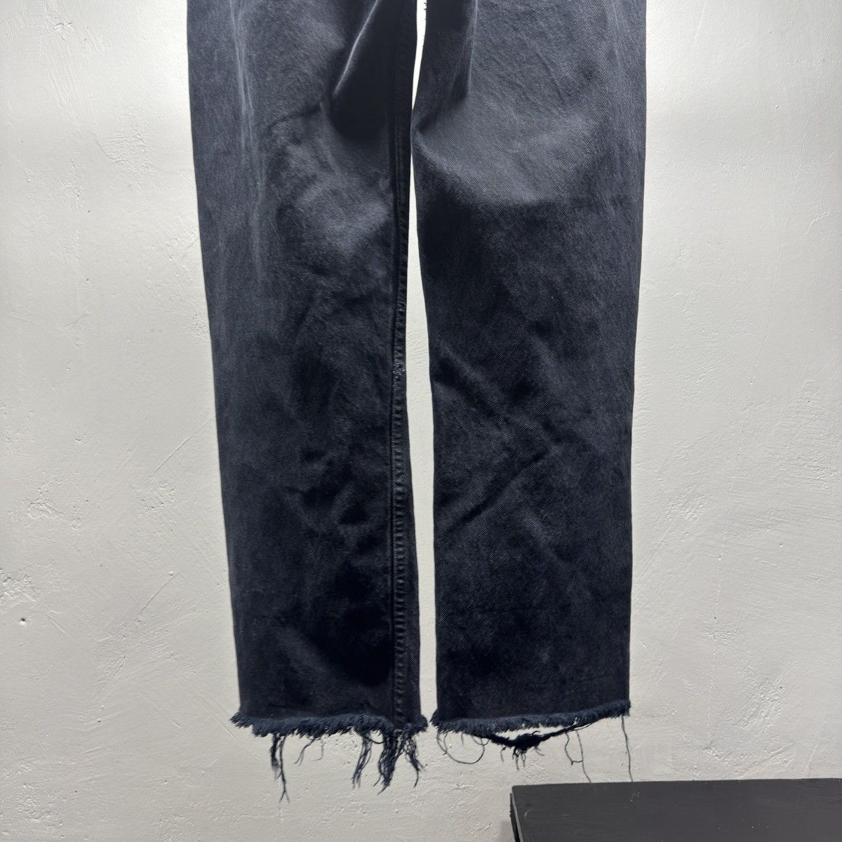 Levi's 90s Levi's 501 Black Distressed Jeans ERD Grunge Chrome Size US 30 / EU 46 - 9 Thumbnail