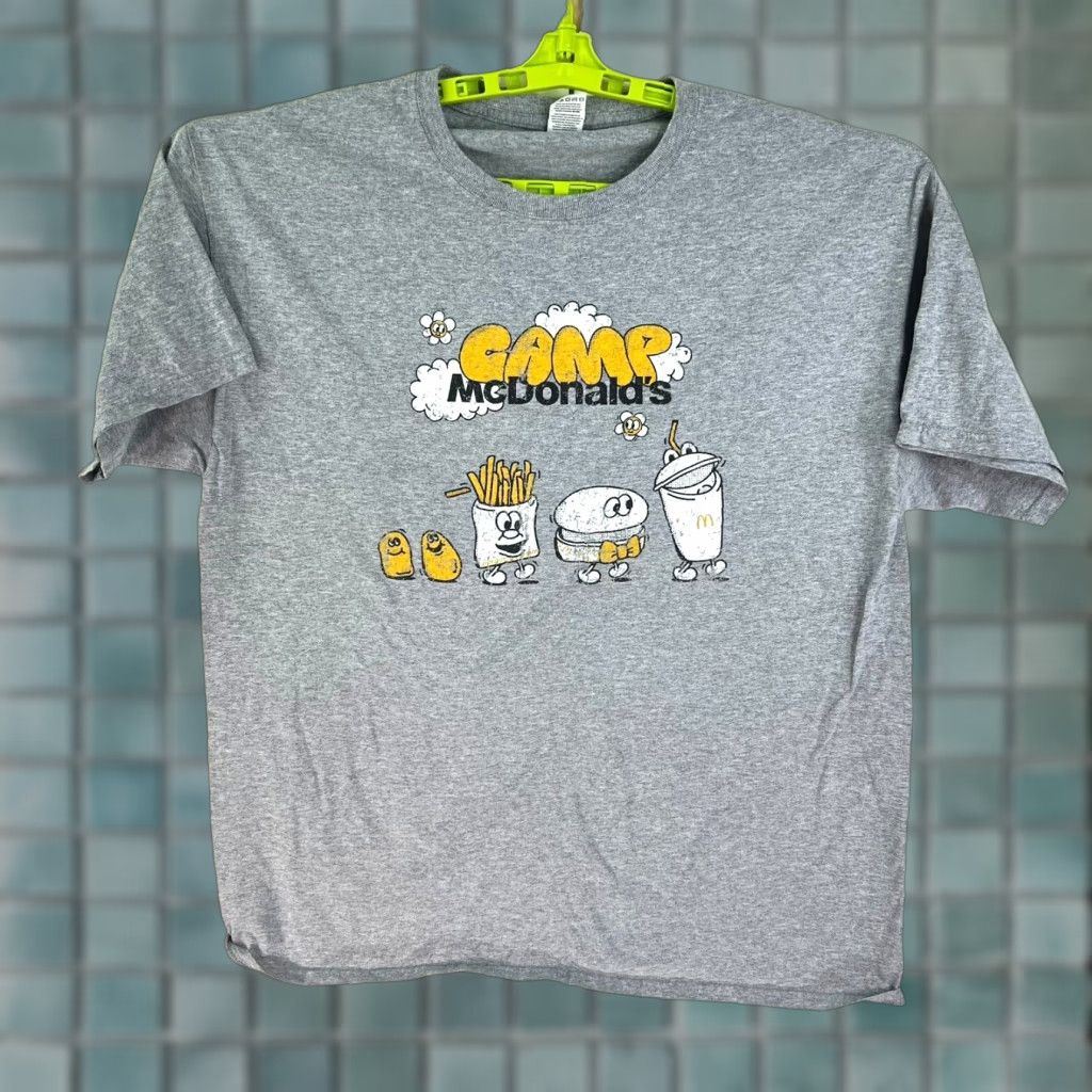 Vintage VINTAGE McDonalds Camp Shirt Adult Size L Gray Fruit of Loom Tag Size US L / EU 52-54 / 3 - 1 Thumbnail