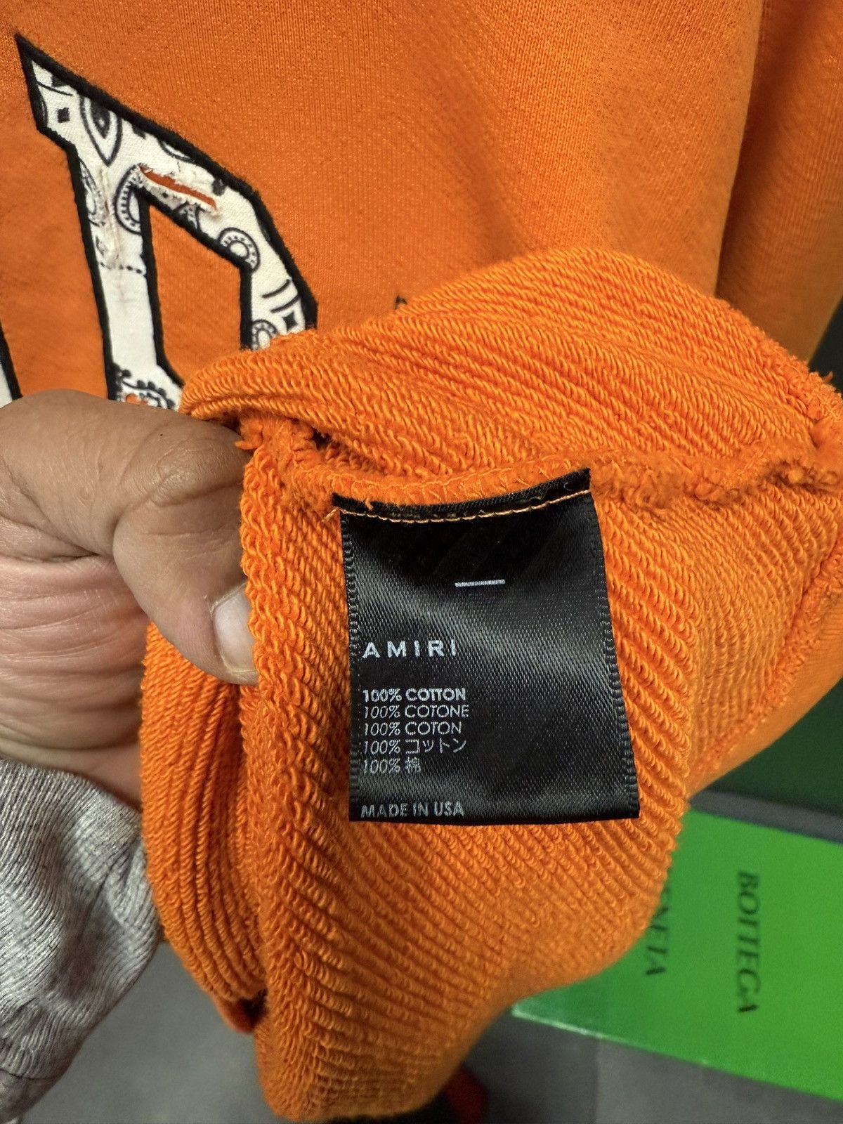 Amiri Amiri Orange Cotton Sweatshirt With Bandana Applique Size US M / EU 48-50 / 2 - 5 Thumbnail
