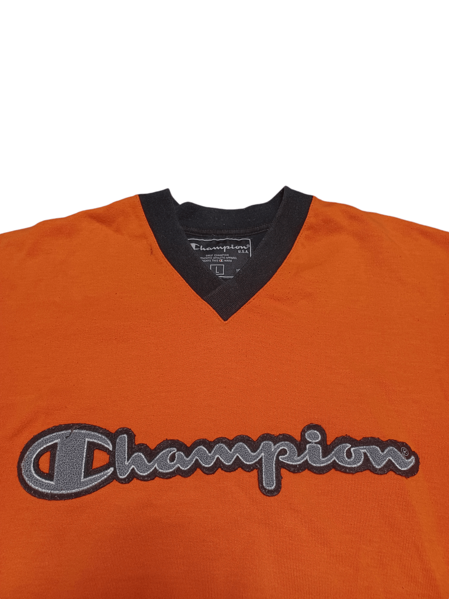 Champion CHAMPION V-NECK BIGLOGO EMBROIDERED MADE IN BELARUS VINTAGE Size US L / EU 52-54 / 3 - 2 Thumbnail